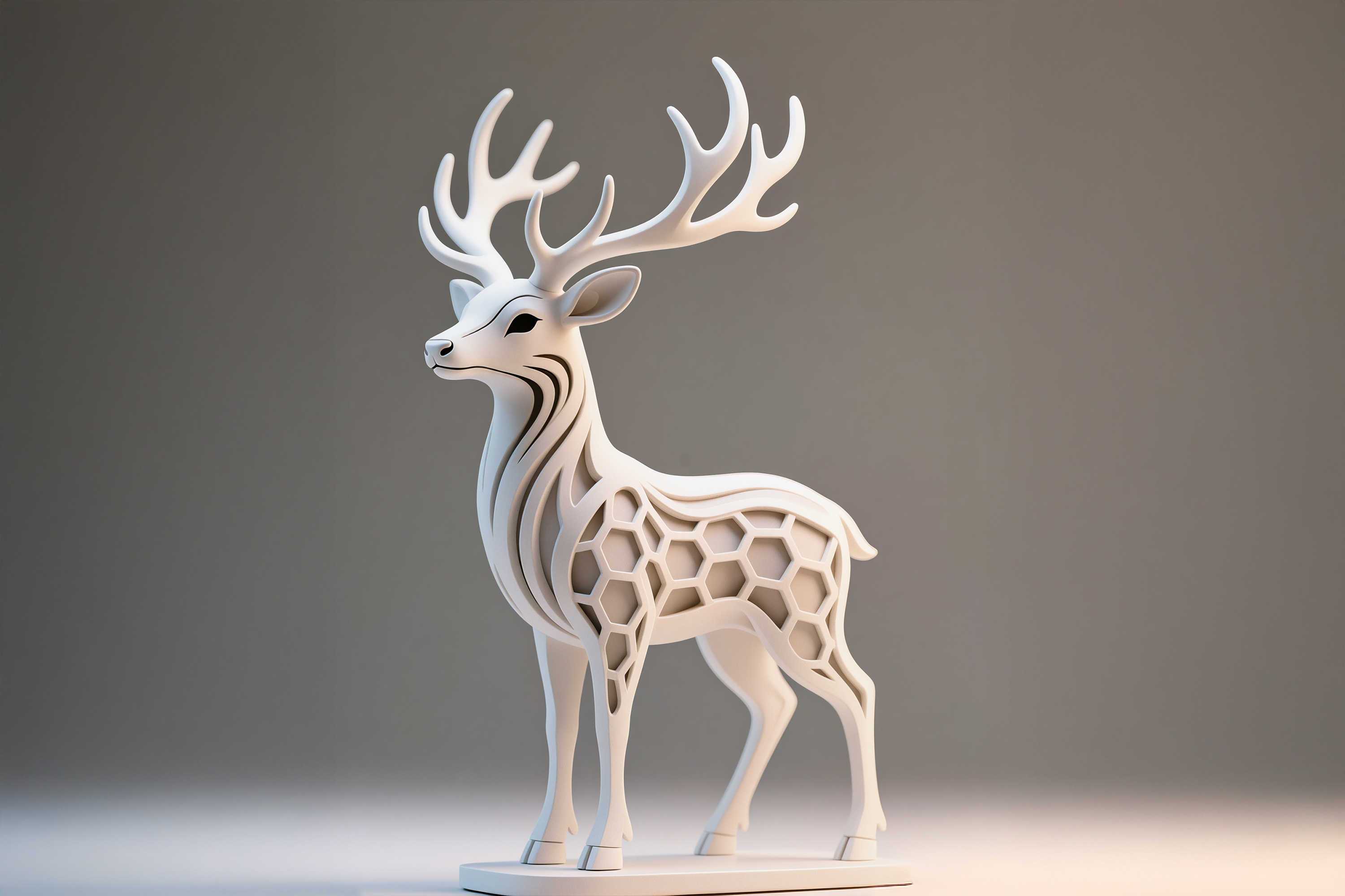 Hirsch, Hexa Statue