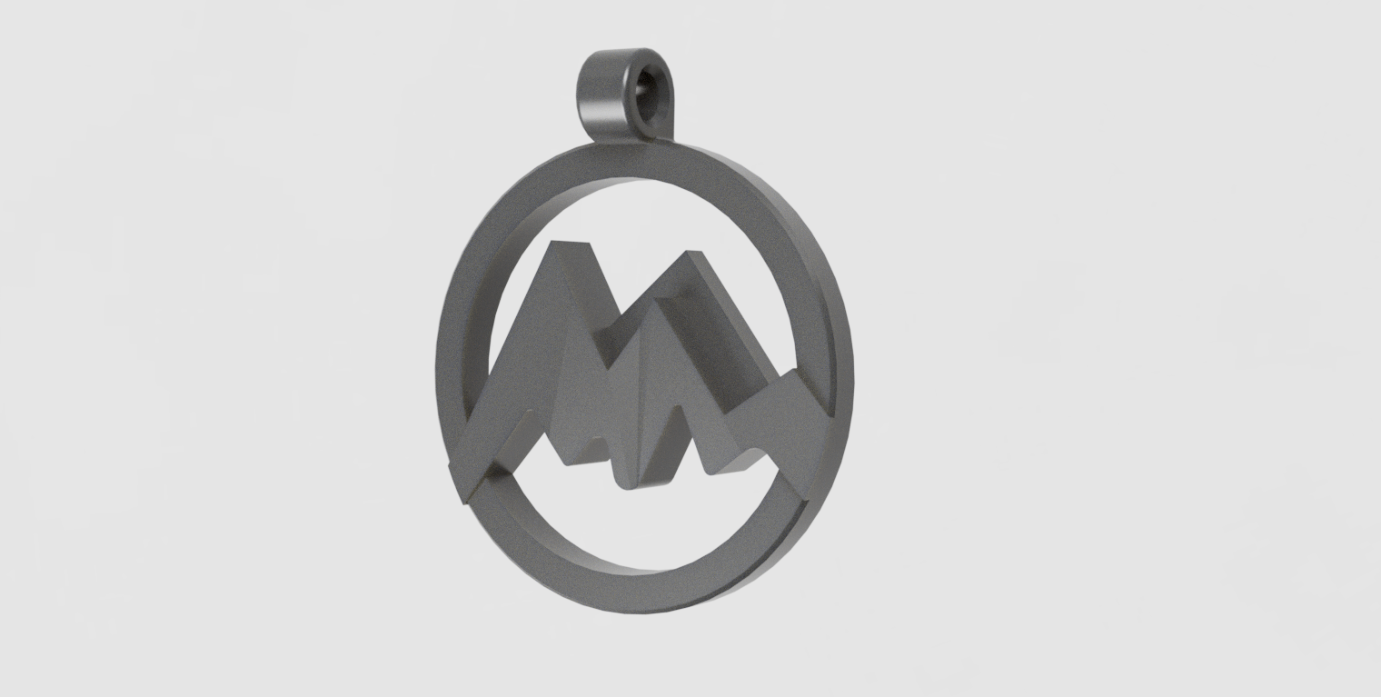 Mountain-themed medallion