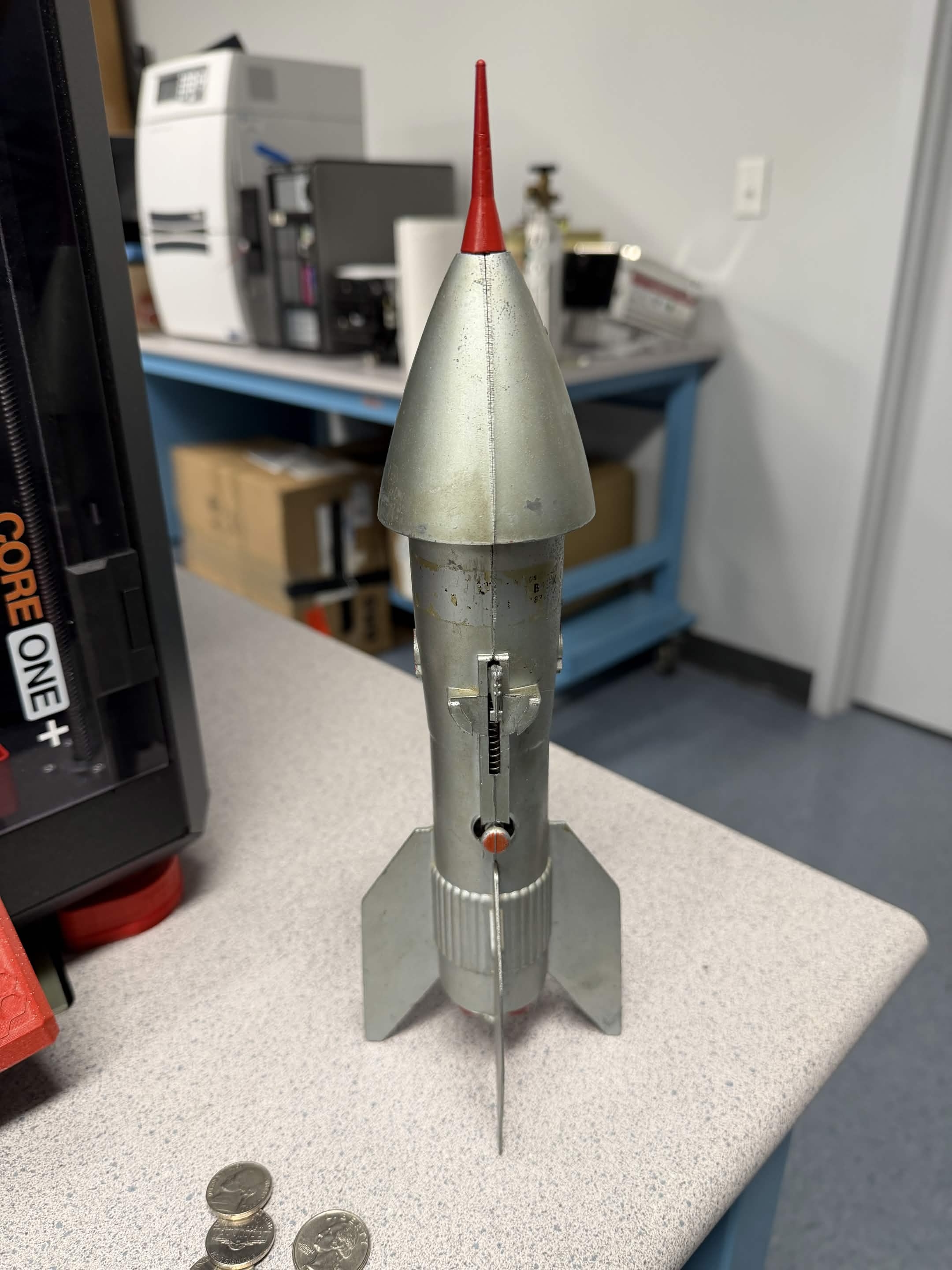 Vintage Astro Rocket Ship Bank Nosecone