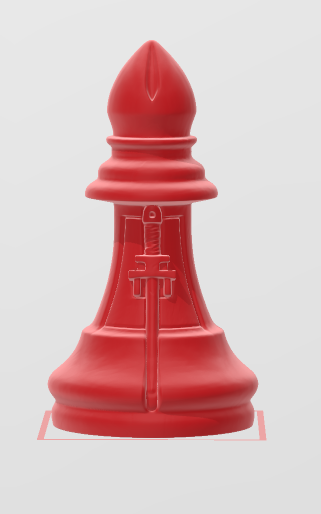 Piezas de Ajedrez Inspiradas en una Galaxia Muy Lejana – Set Completo para Impresión 3D(Alfil)