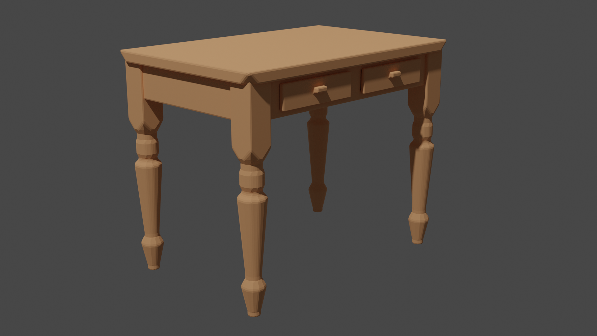 Miniatura 2 do modelo 3D Armrest Table with small drawers
