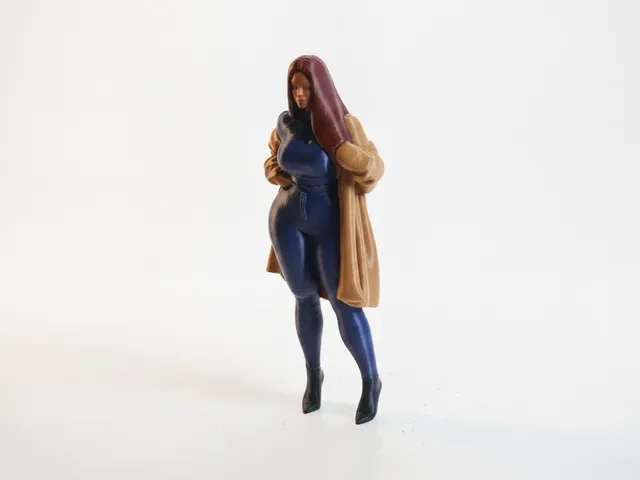 Coat Lady Elegant Female Figurine 3D Printable