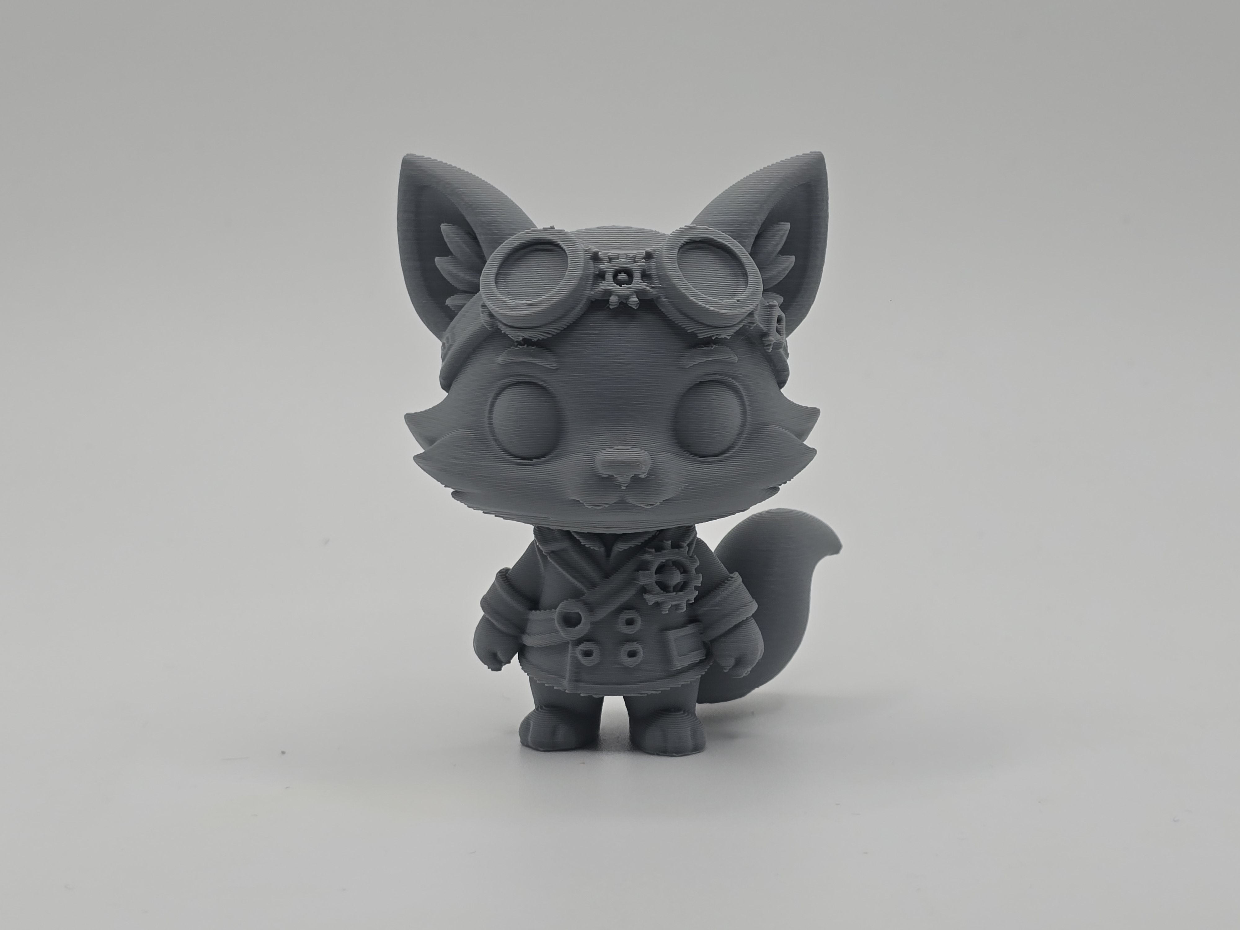 Cute Steampunk Fox Figurine/Keychain