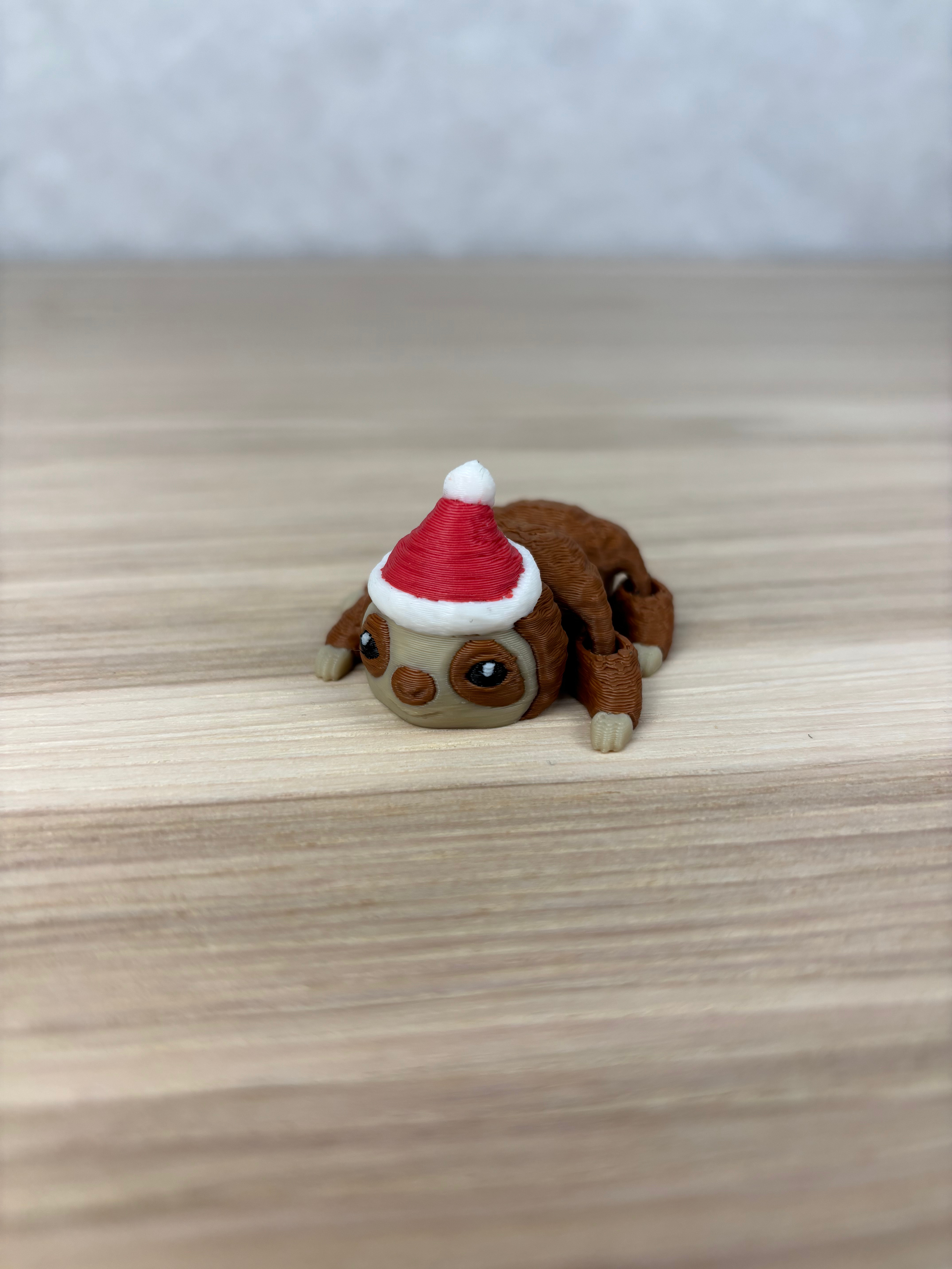 Sloth with Christmas Hat