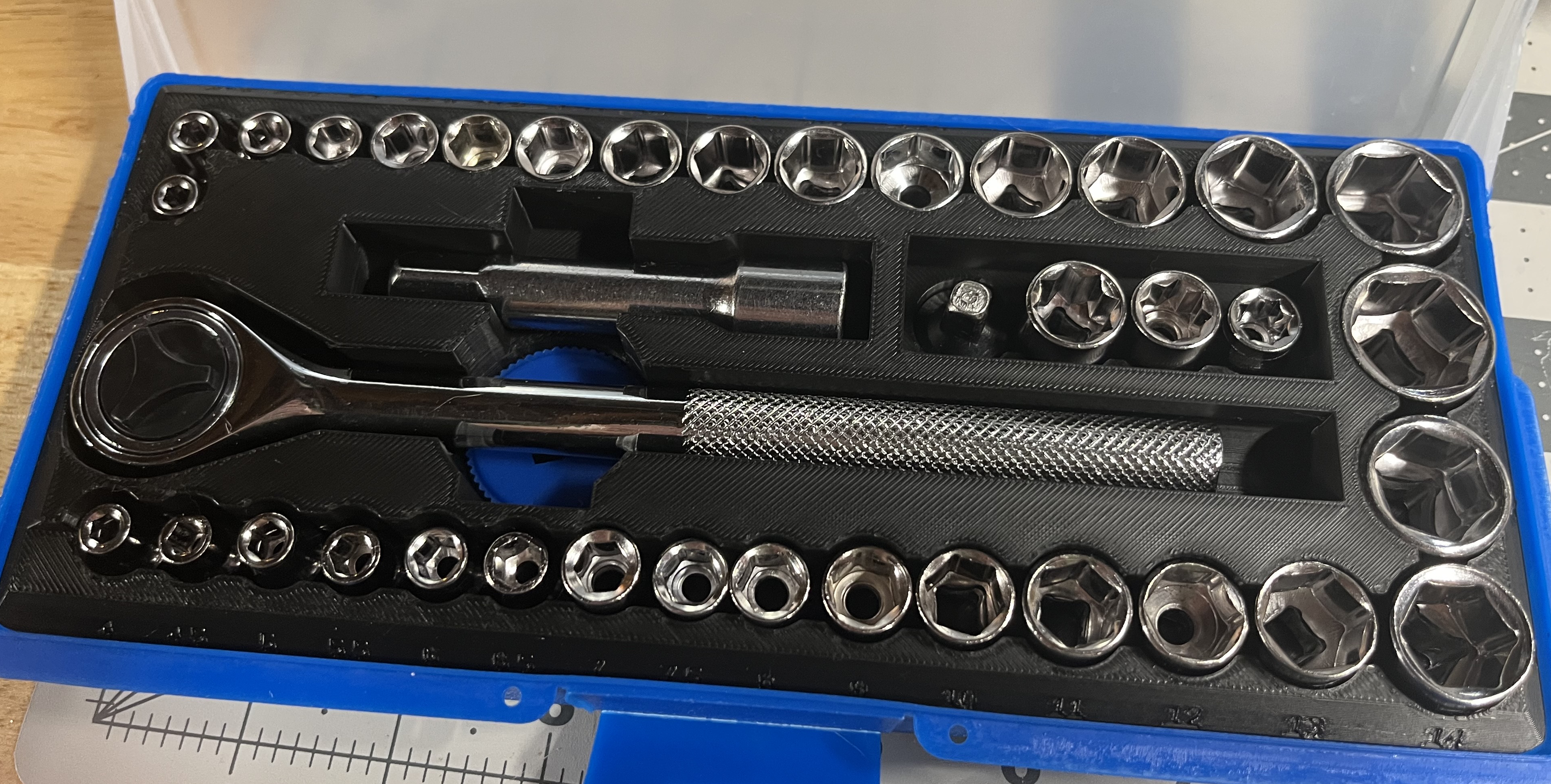Customizable Organizer Insert for Harbor Freight 40pc Ratchet and Socket Set