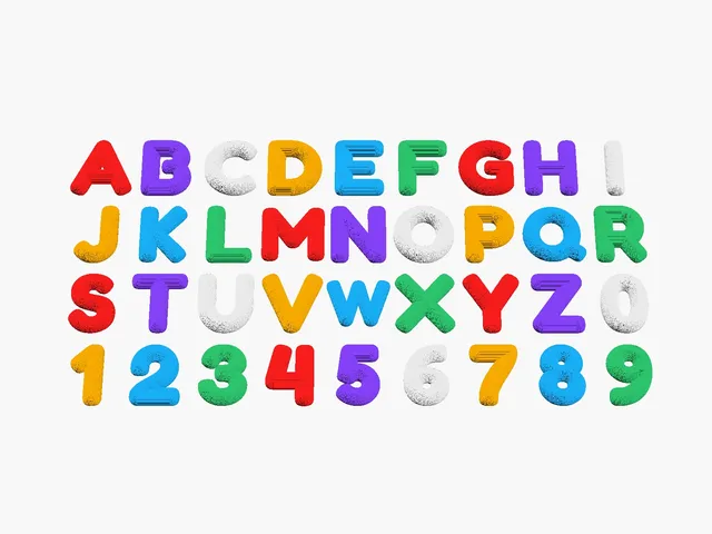 Puffy Bubble Letters & Numbers A–Z 0–9 | Full-Plate Wall Art