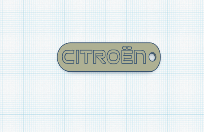 Miniatura 3 do modelo 3D Citroen keychain