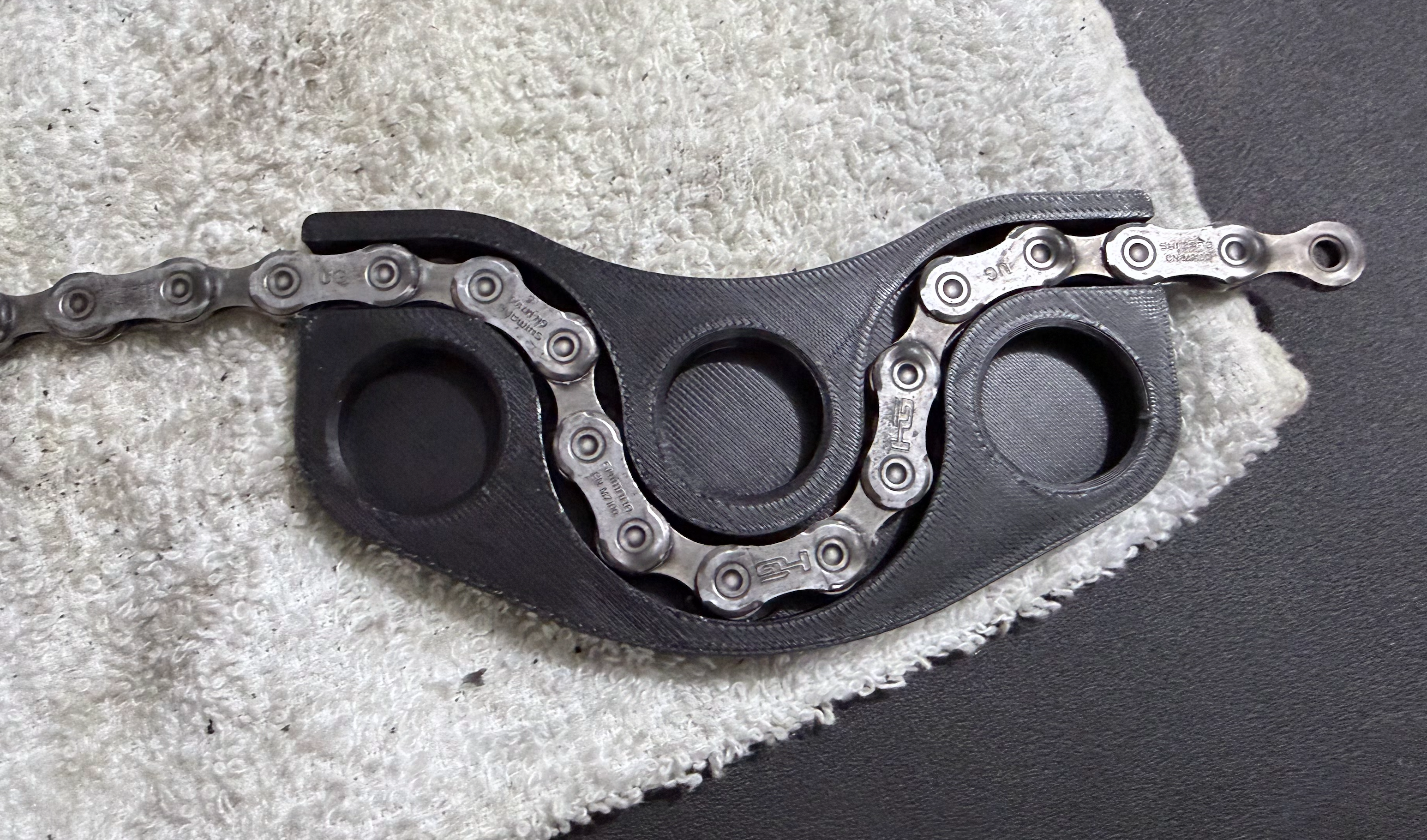 Ergonomic Waxed Bicycle Chain Exerciser / Bender