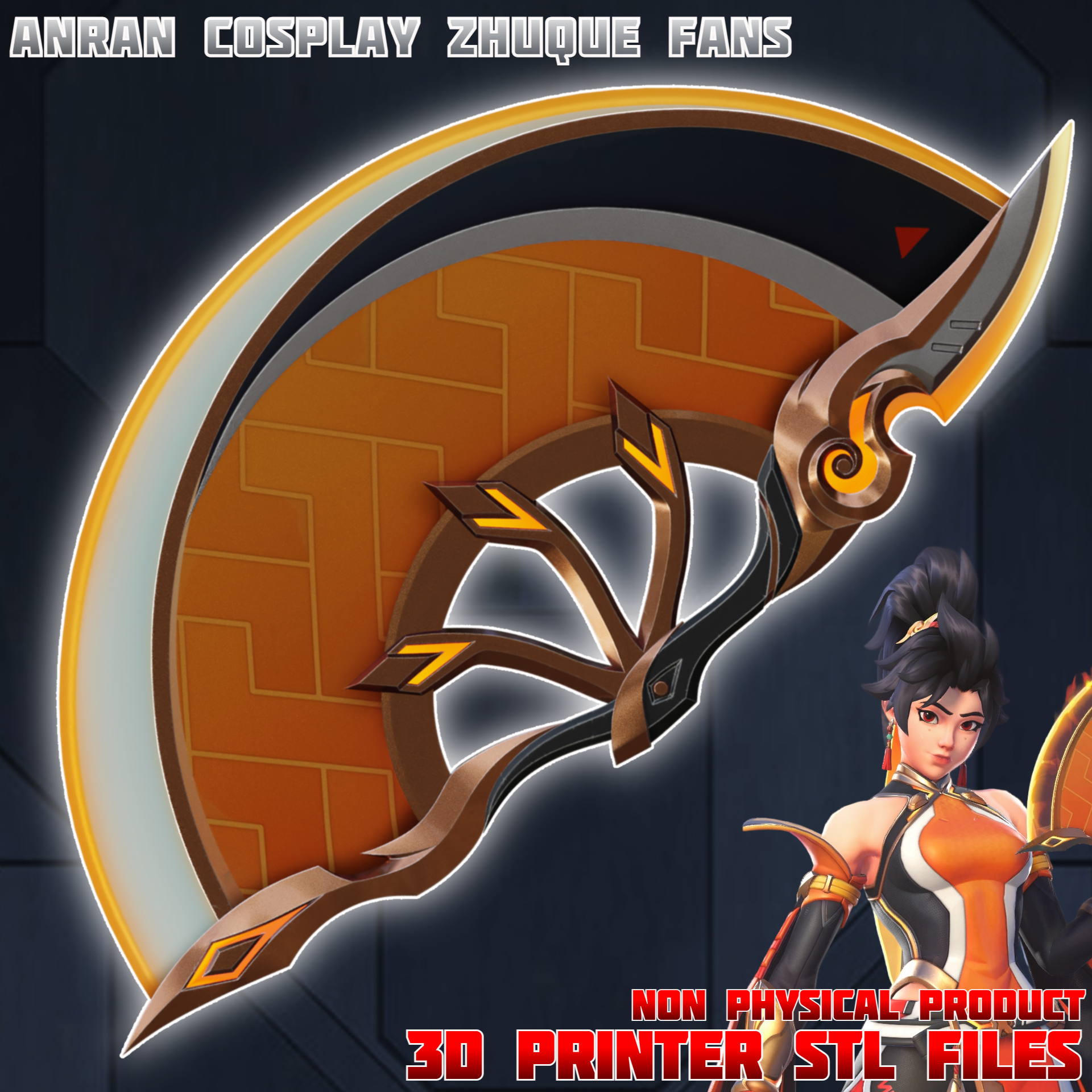 Anran Cosplay Zhuque Fans Overwatch