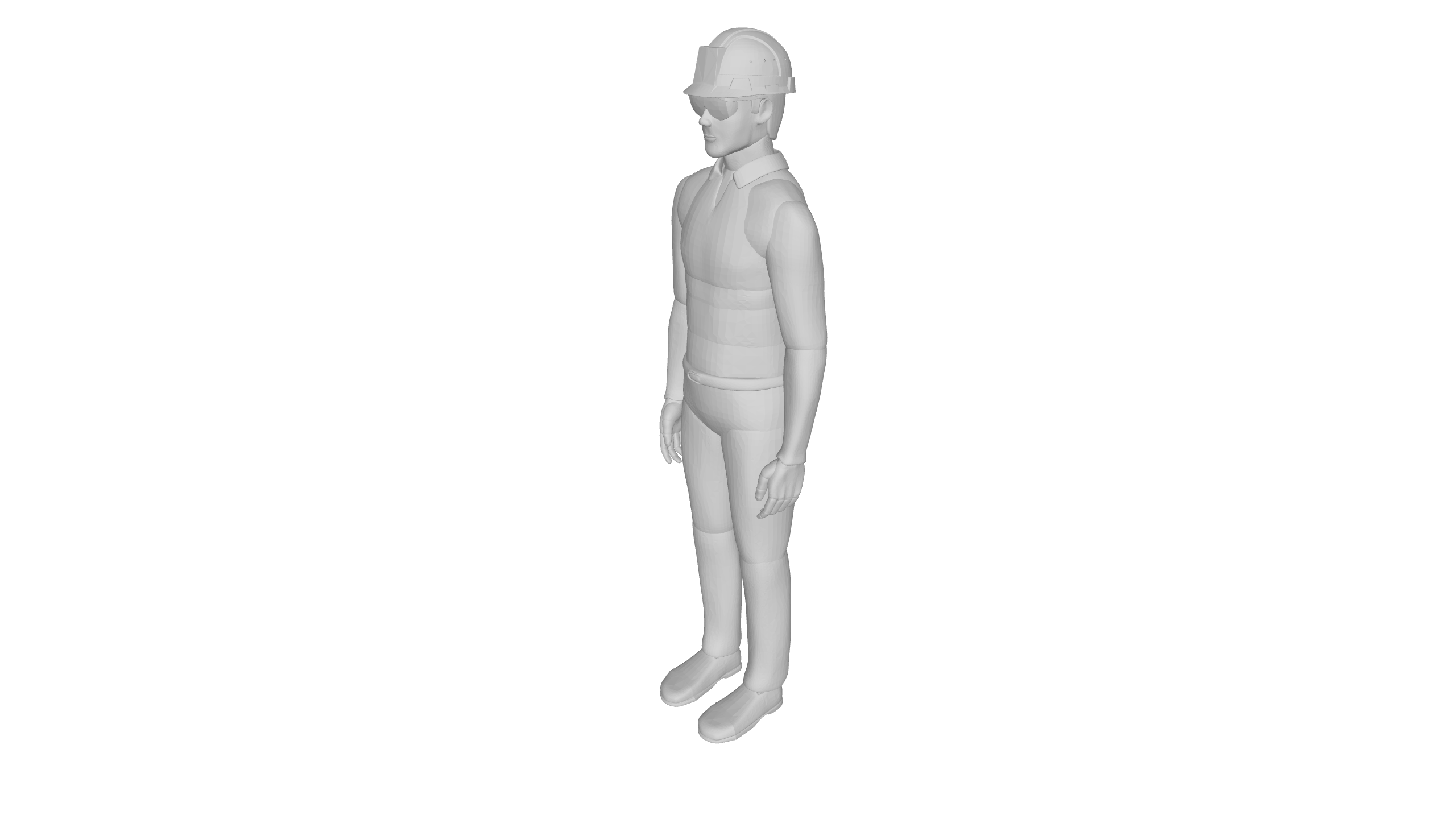 Body Dummy — PPE Safety Figure with Hard Hat & Glasses