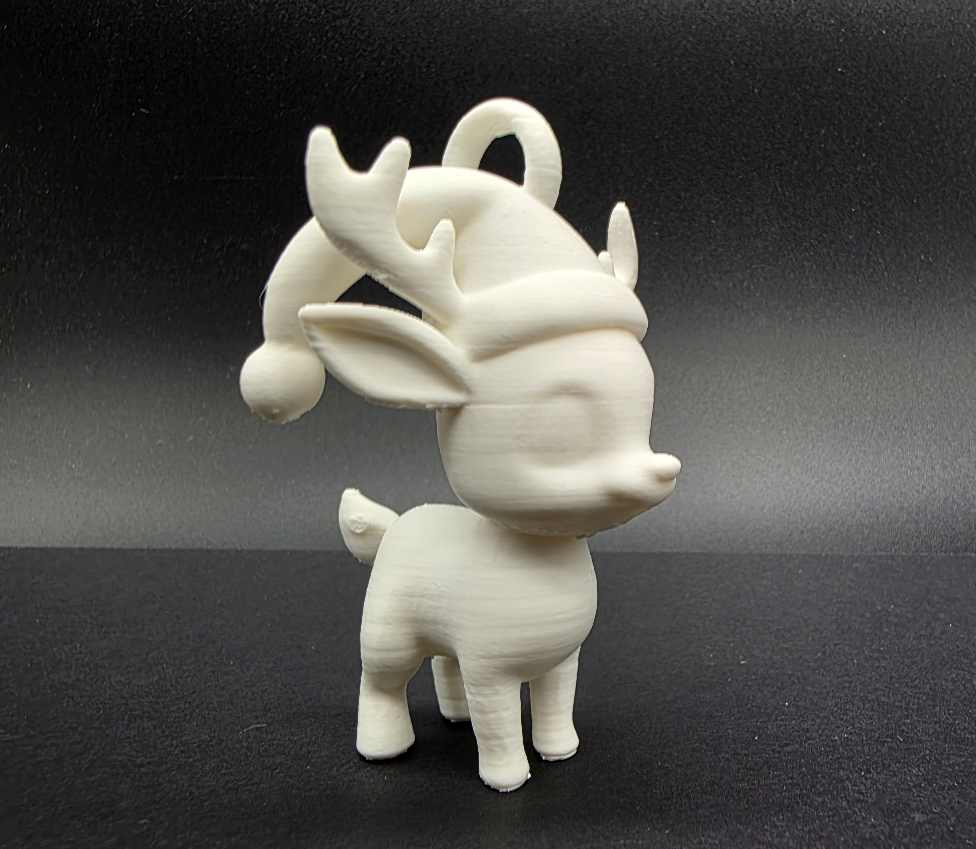 Santa Hat Reindeer Paintable Ornament
