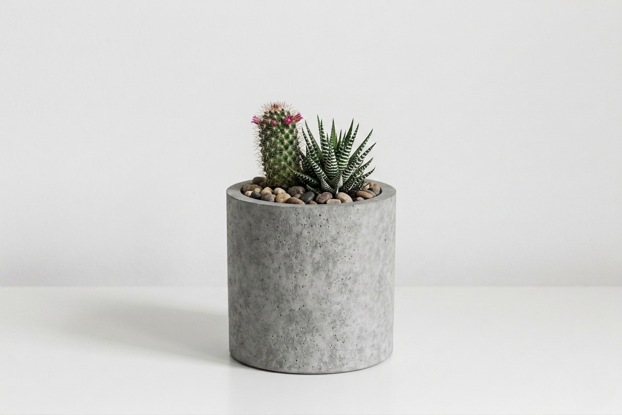 Concrete cylindric planter mold