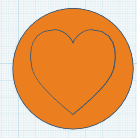 Simple Heart Coaster 3D model