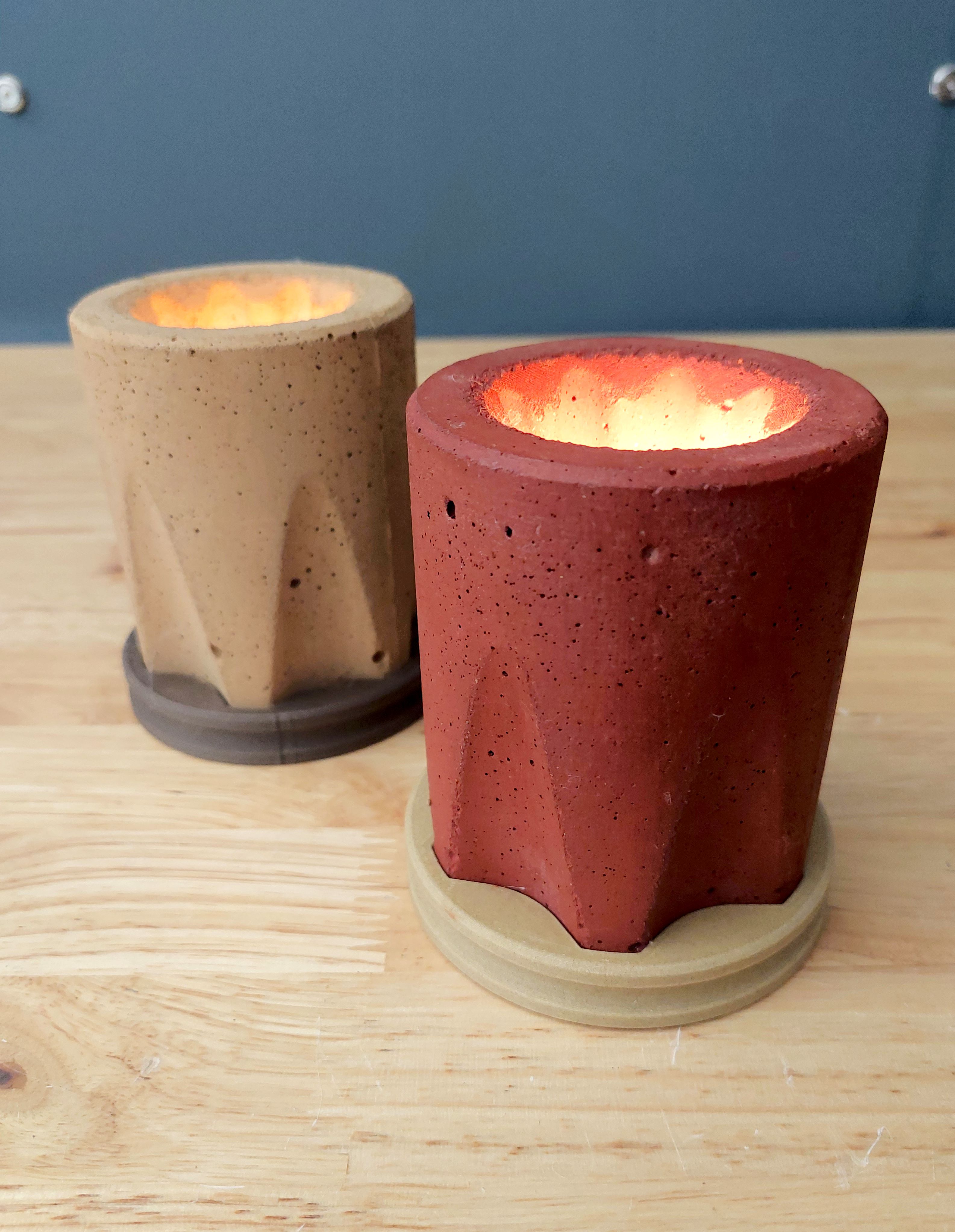 Sculpted Cylindrical Candle Mould