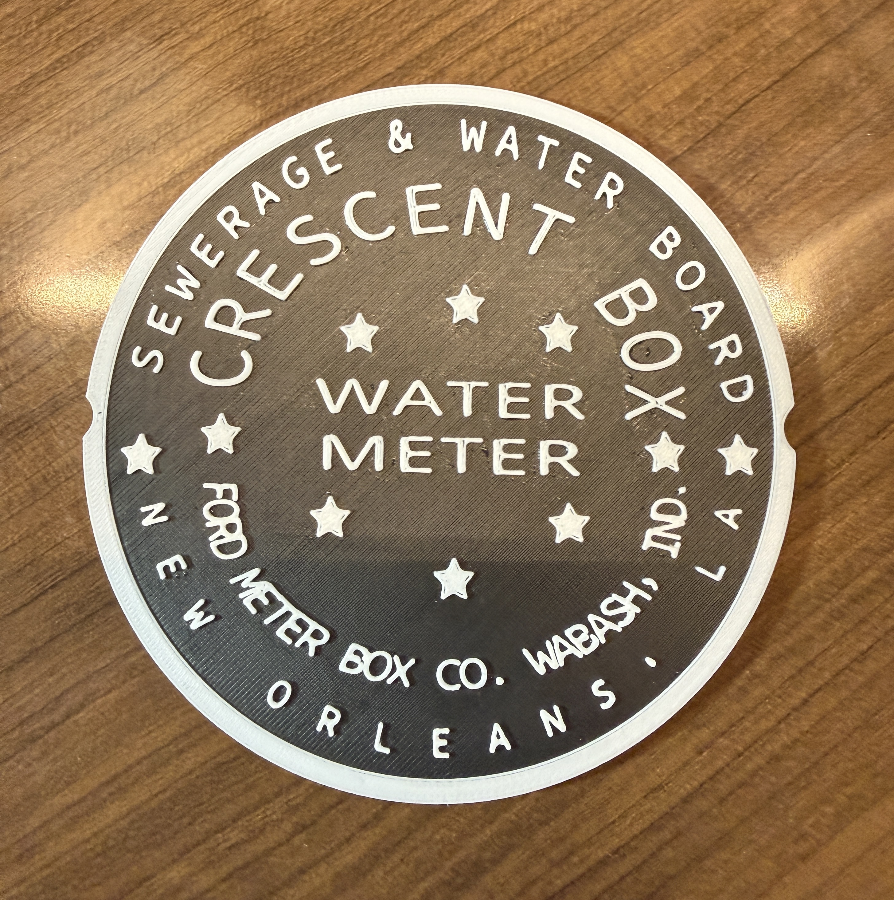 New Orleans Sewerage and Water Board Meter Cover Replica