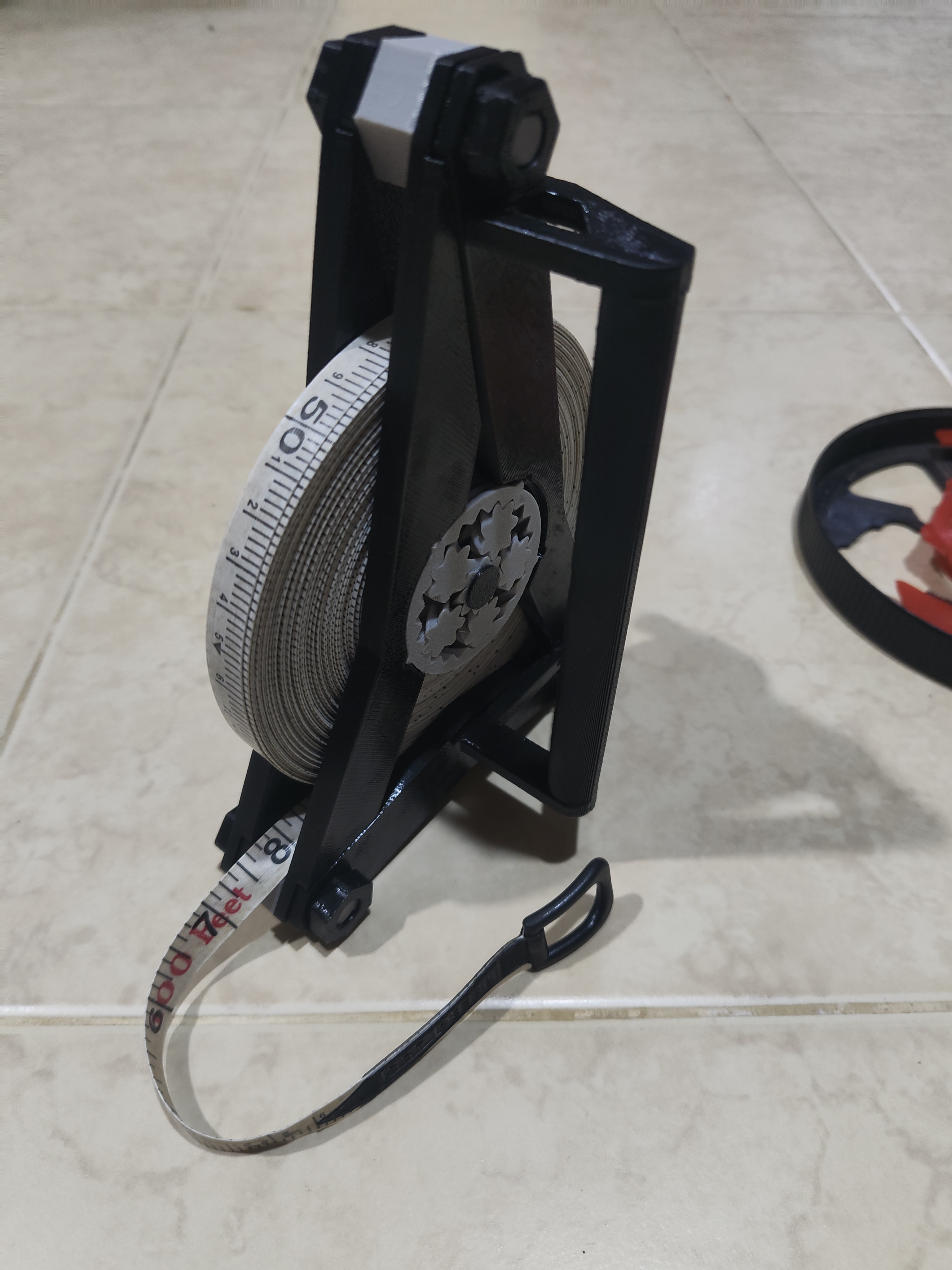 Long Measuring Tape housing - with side holder & winder