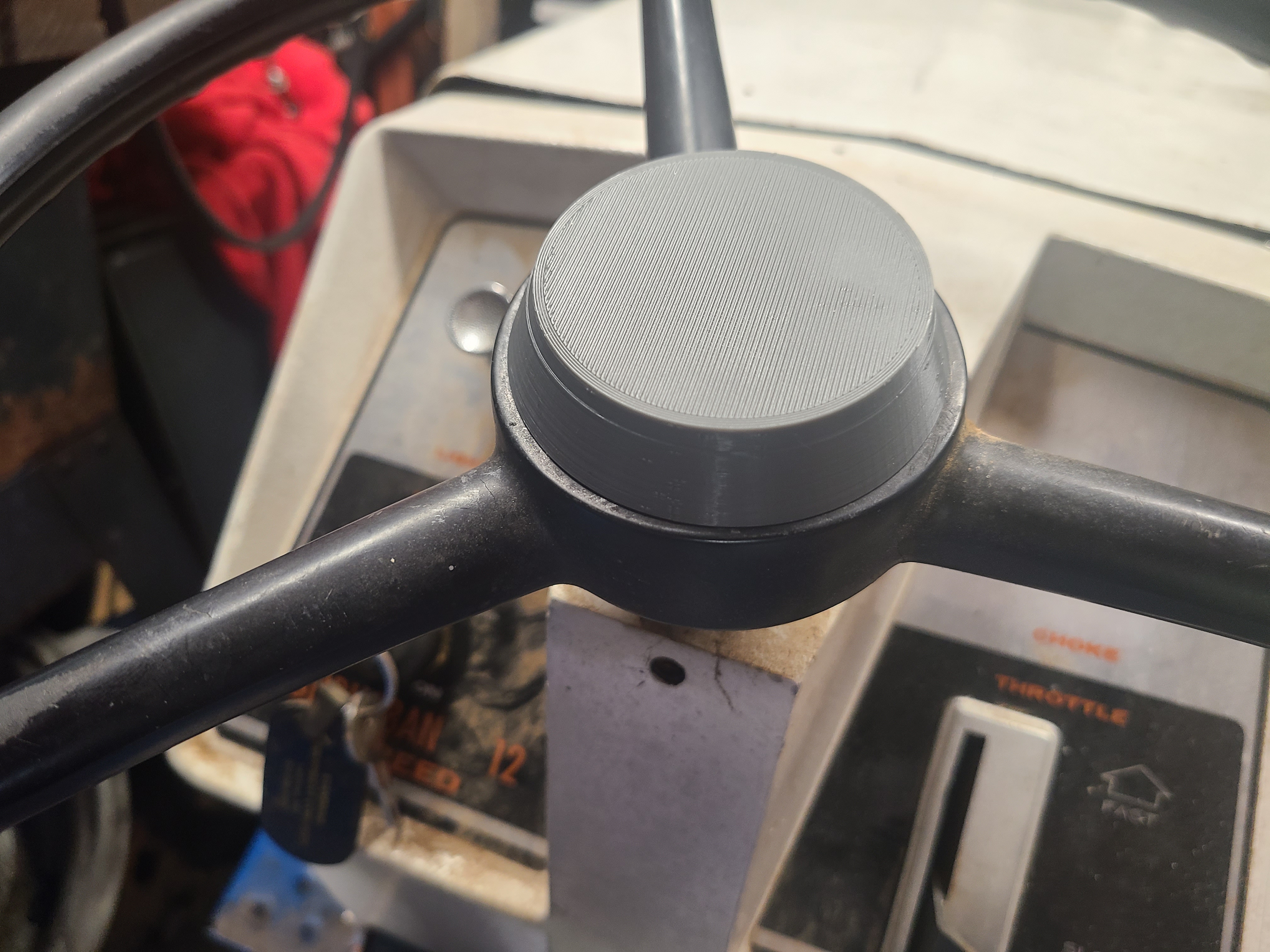 Late 60s Sears Suburban 10, 12 steering wheel center cap