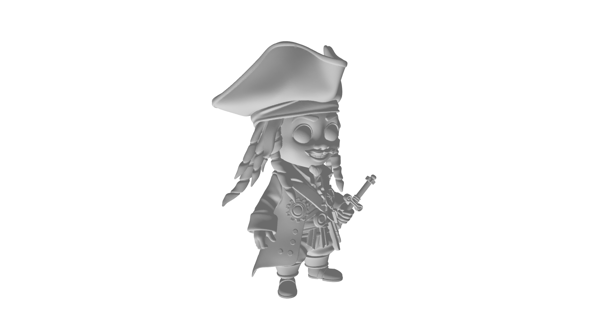 jack sparrow 3D model by Yotamshap