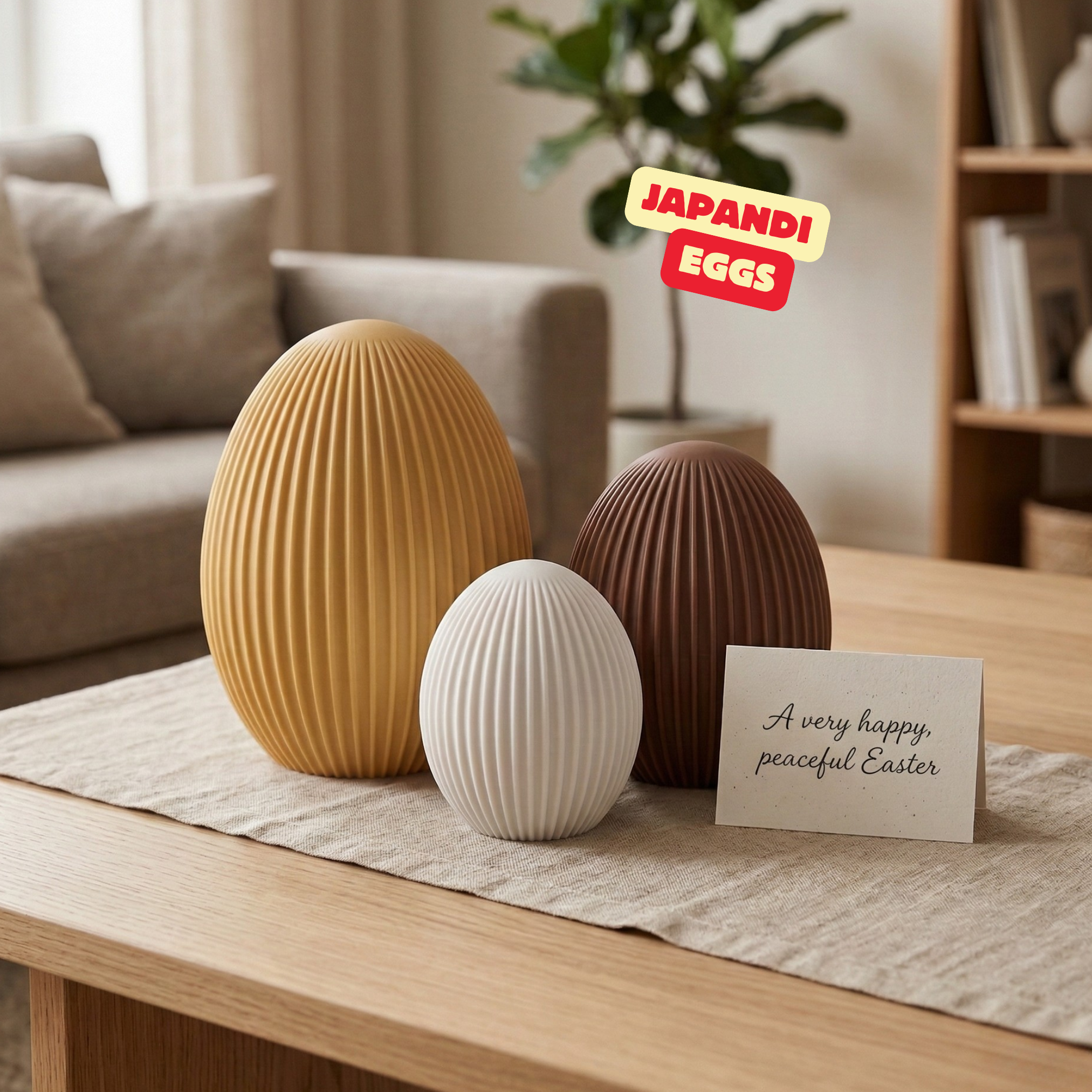JAPANDI DECOR EGGS / CUTE EASTER DECOR / EASTER EGGS / JAPANDI DECOR / MINIMAL EASTER DECOR