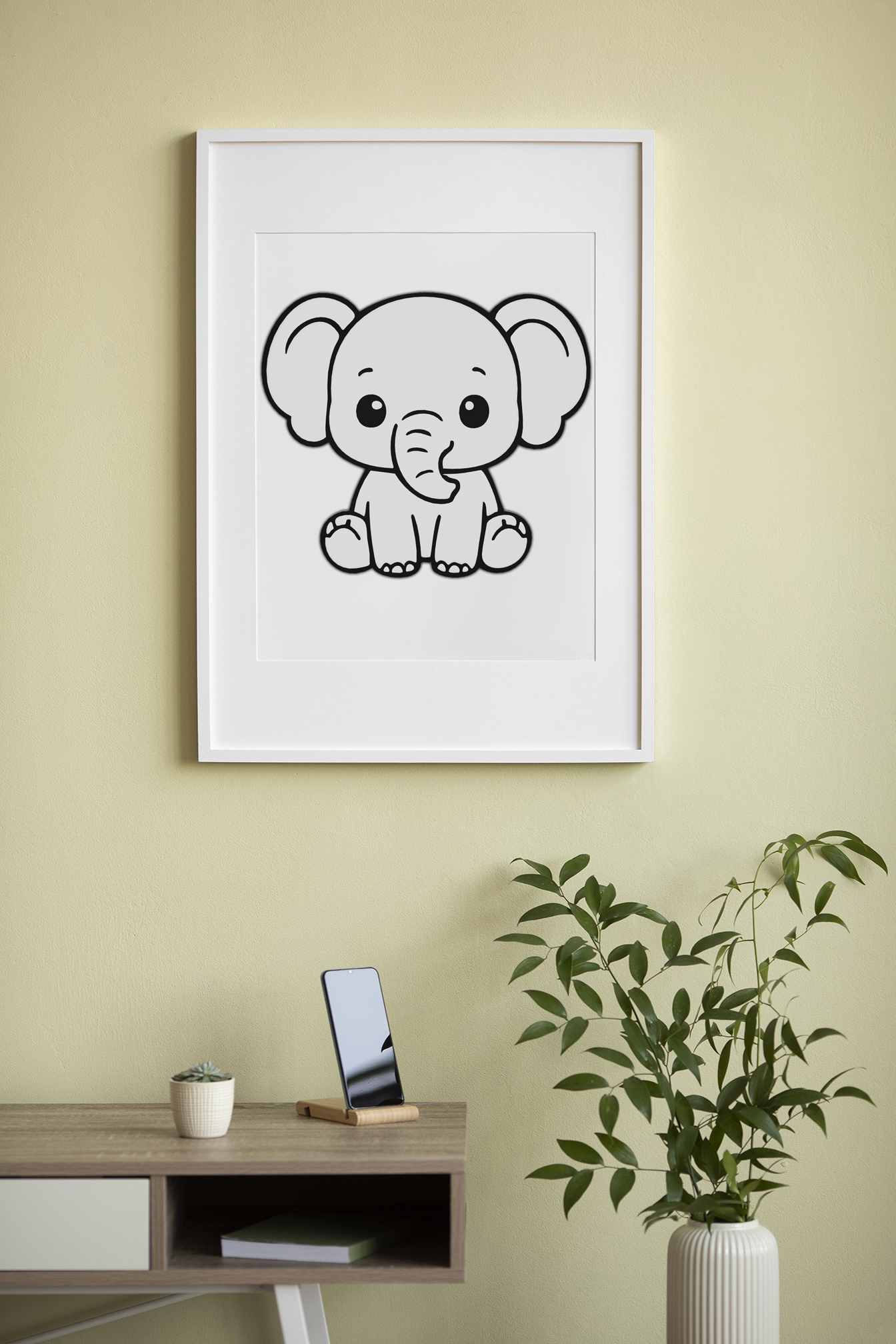 Cute Elephant Wall Art
