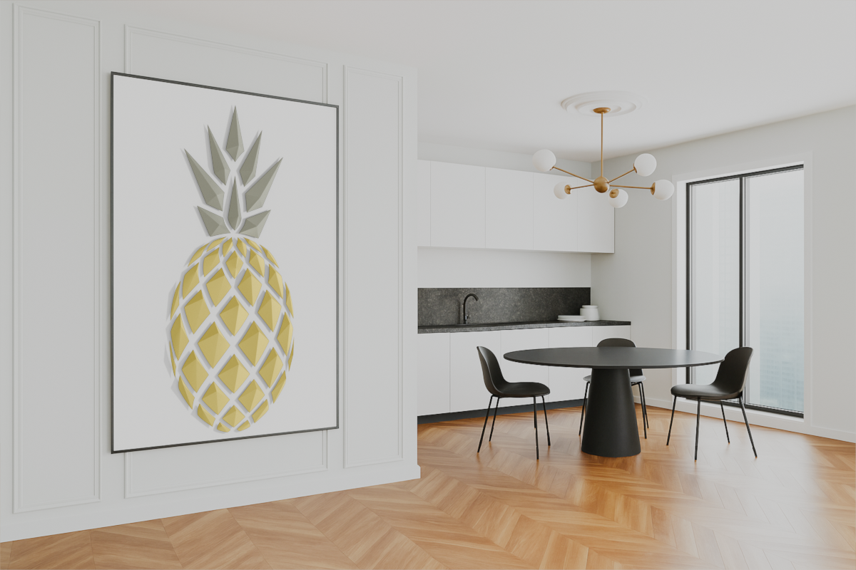 Miniatura 5 do modelo 3D Geometric Pineapple wall art