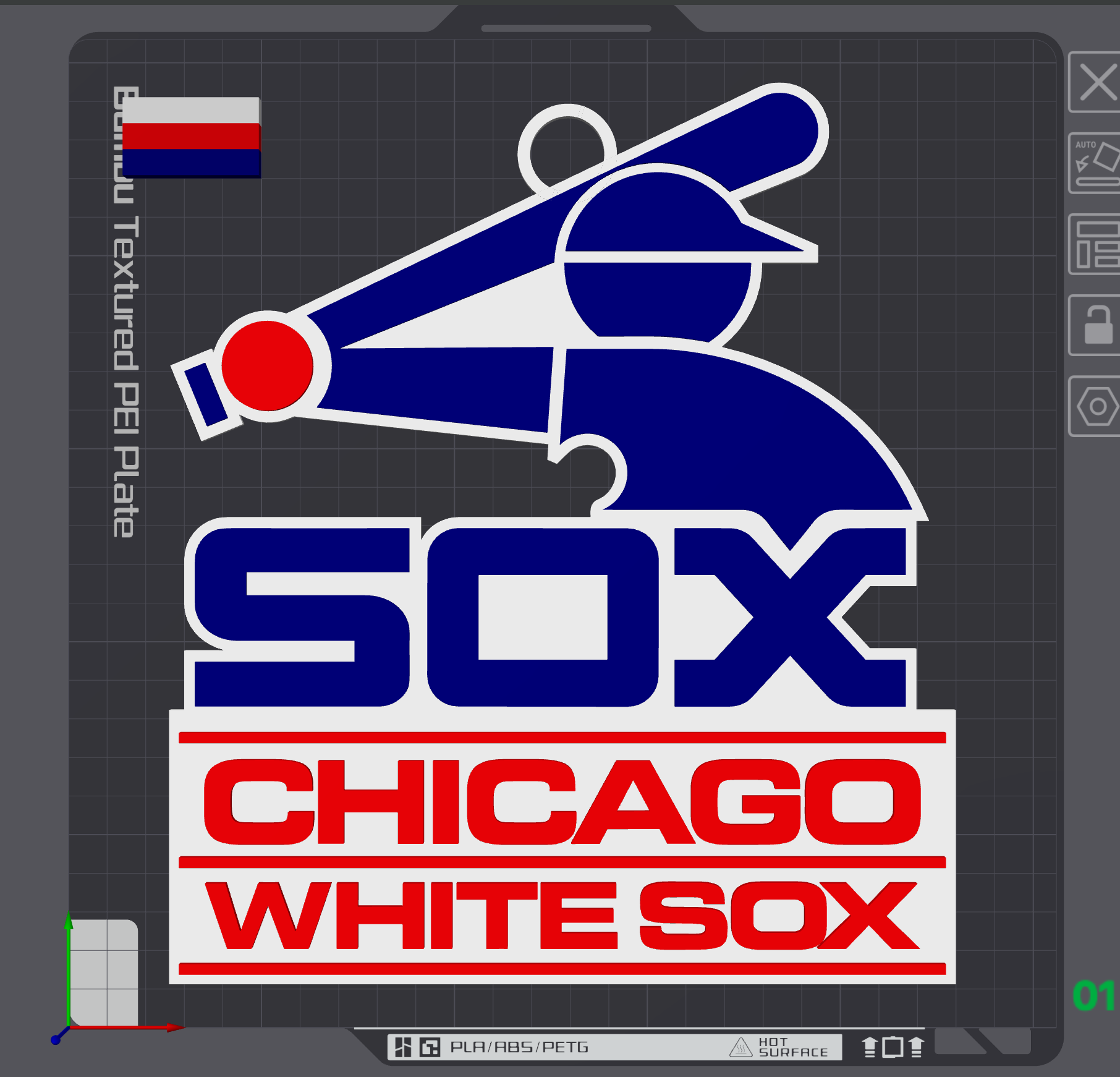 Chicago White Sox Retro Oversized Necklace Logo