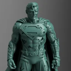 Cyber-Hero Statue (Battle Damaged Edition)