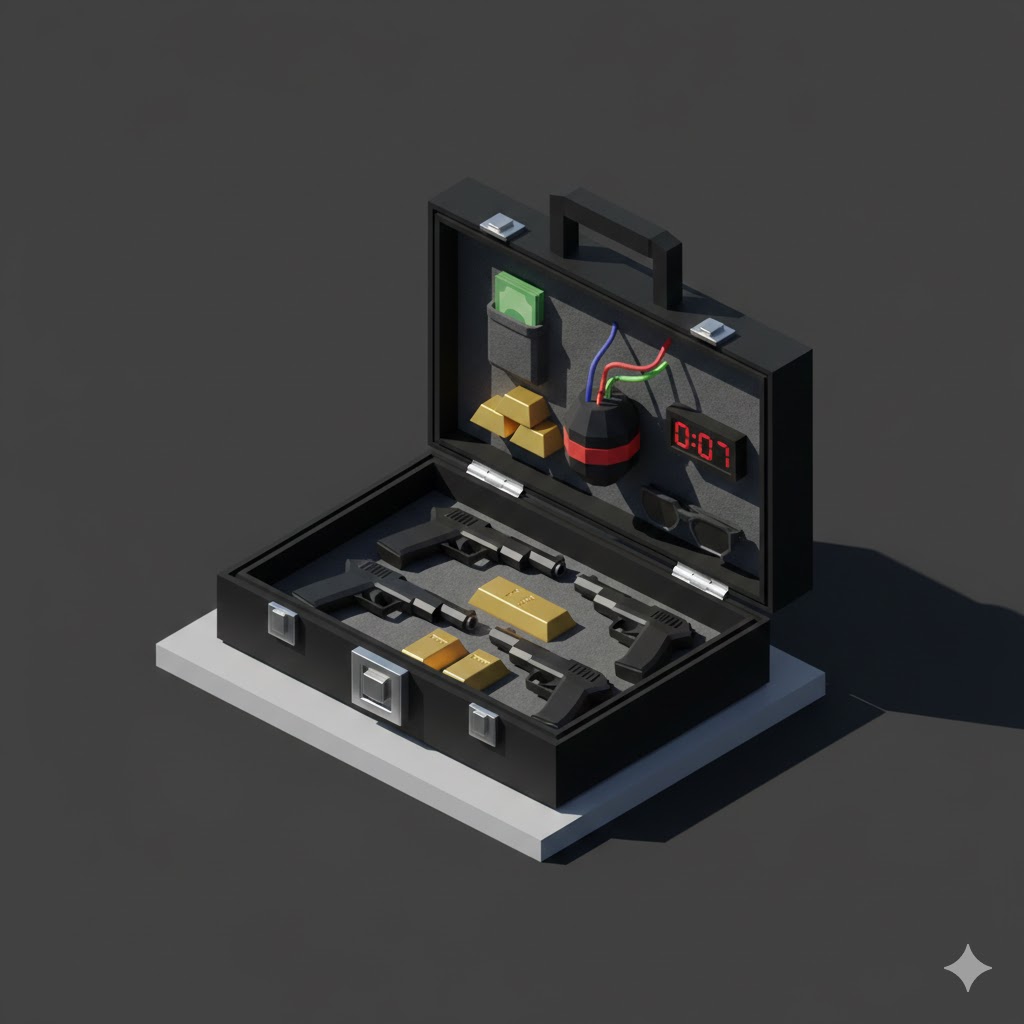 Low Poly Spy Briefcase