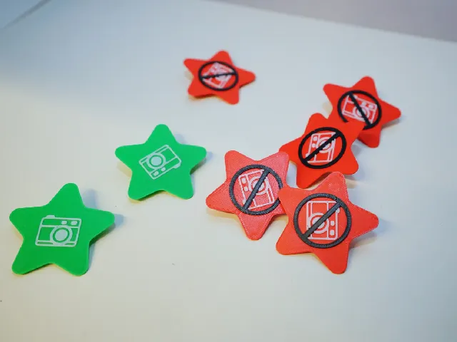Photo badges - show if you want to be on a photo at an event