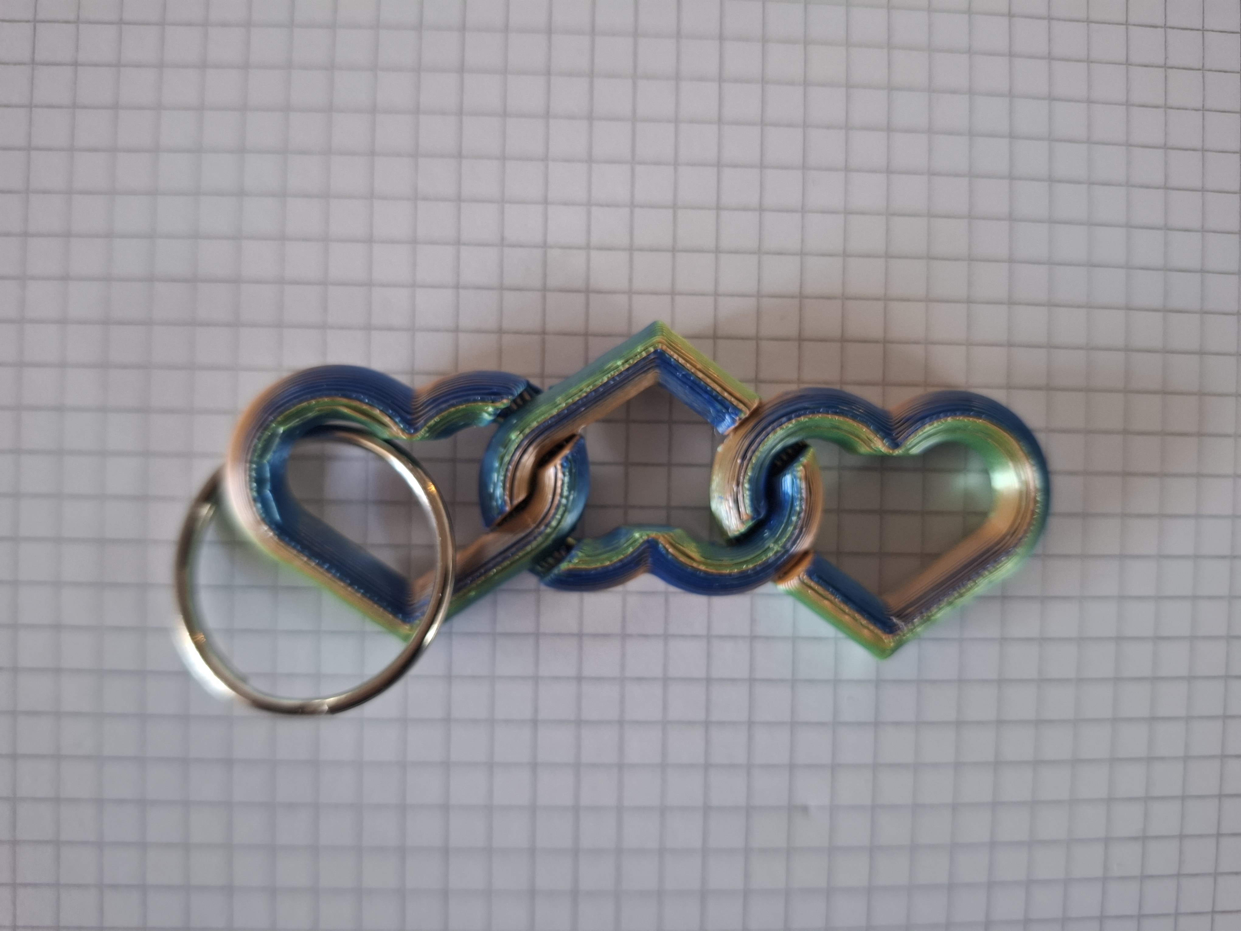 Heart key chain