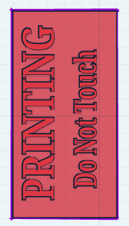 PRINTING do not touch plaque
