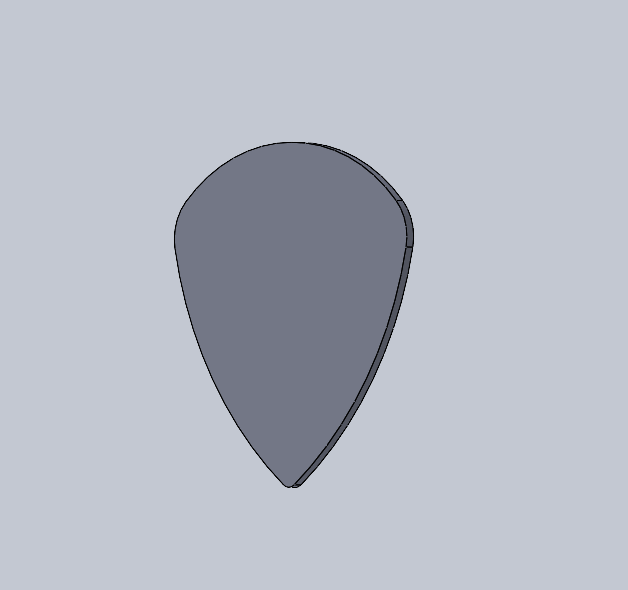 1mm Editable  Guitar Pick