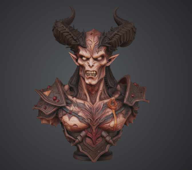 Horned Demon Lord Bust