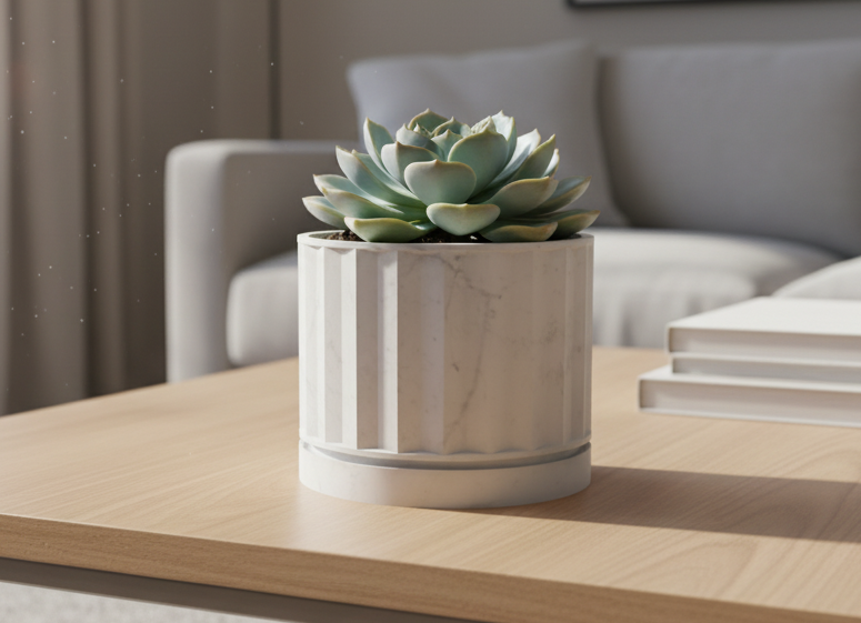 Classical Planter with Drainage & Saucer