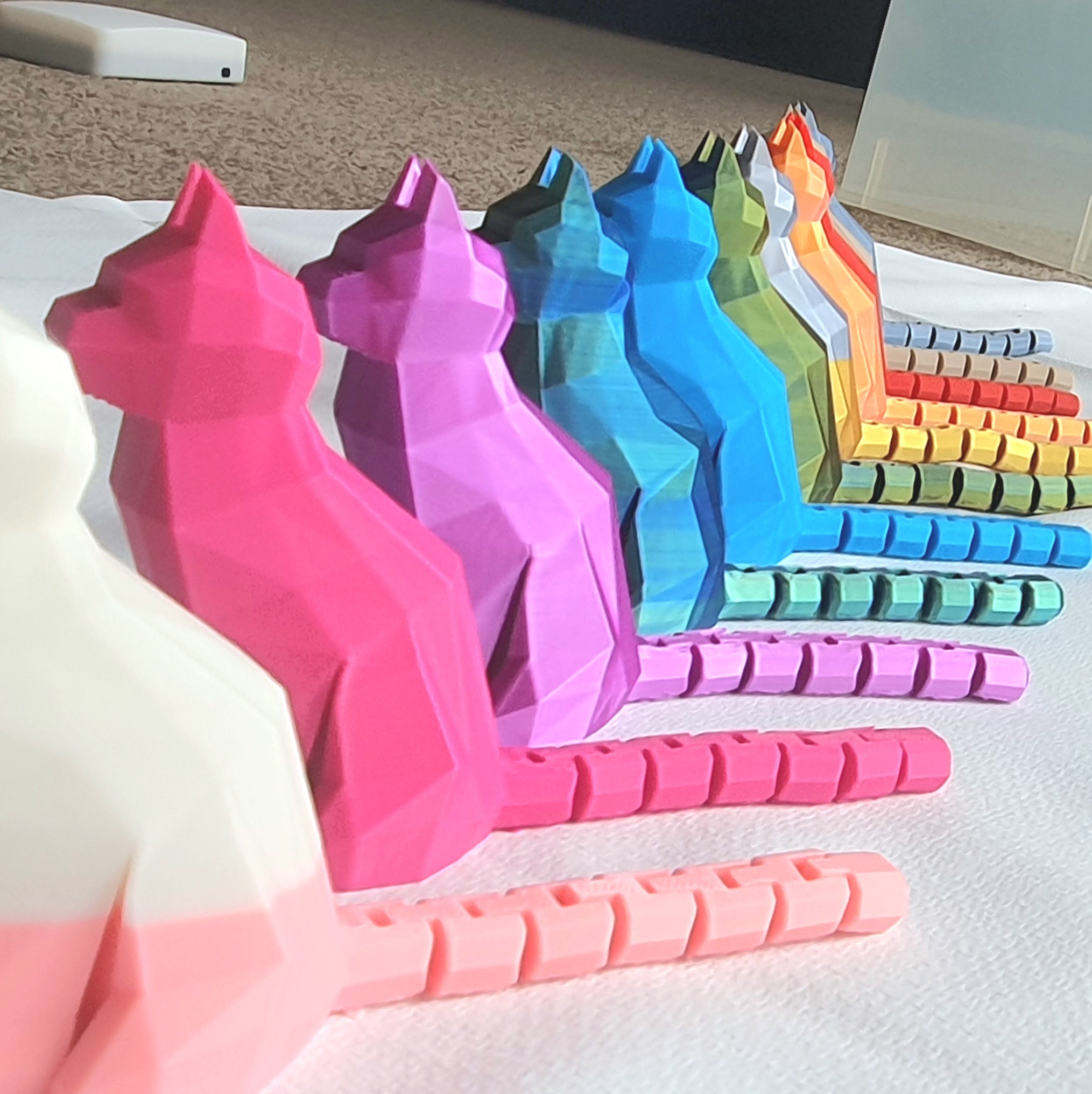 FLEXI CAT - Articulated Print-In-Place Low-Poly Sitting Cat