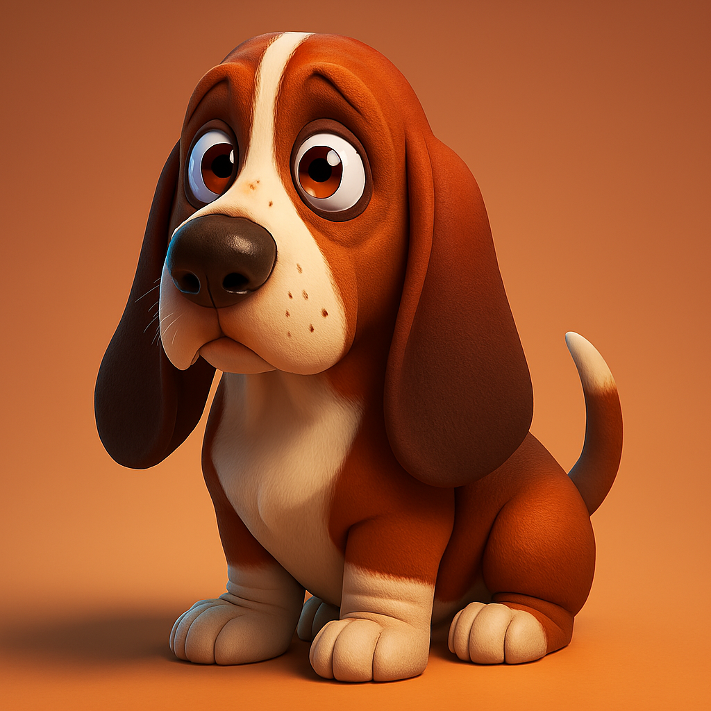 Animated Basset Hound