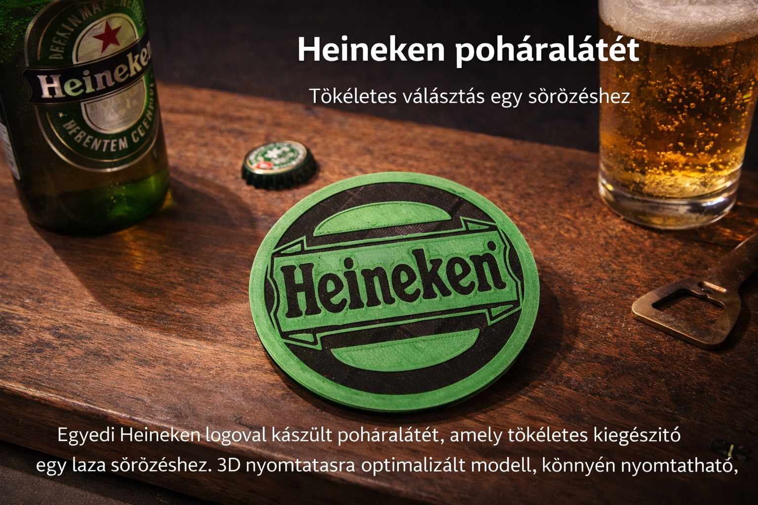 Heineken coaster 3D model