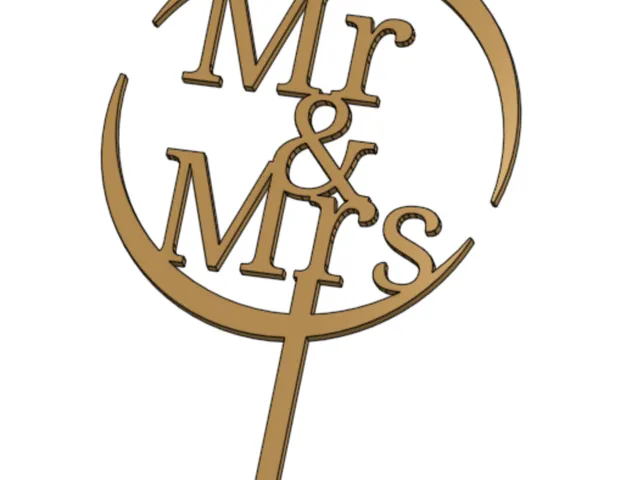 Wedding caketopper Mr Mrs