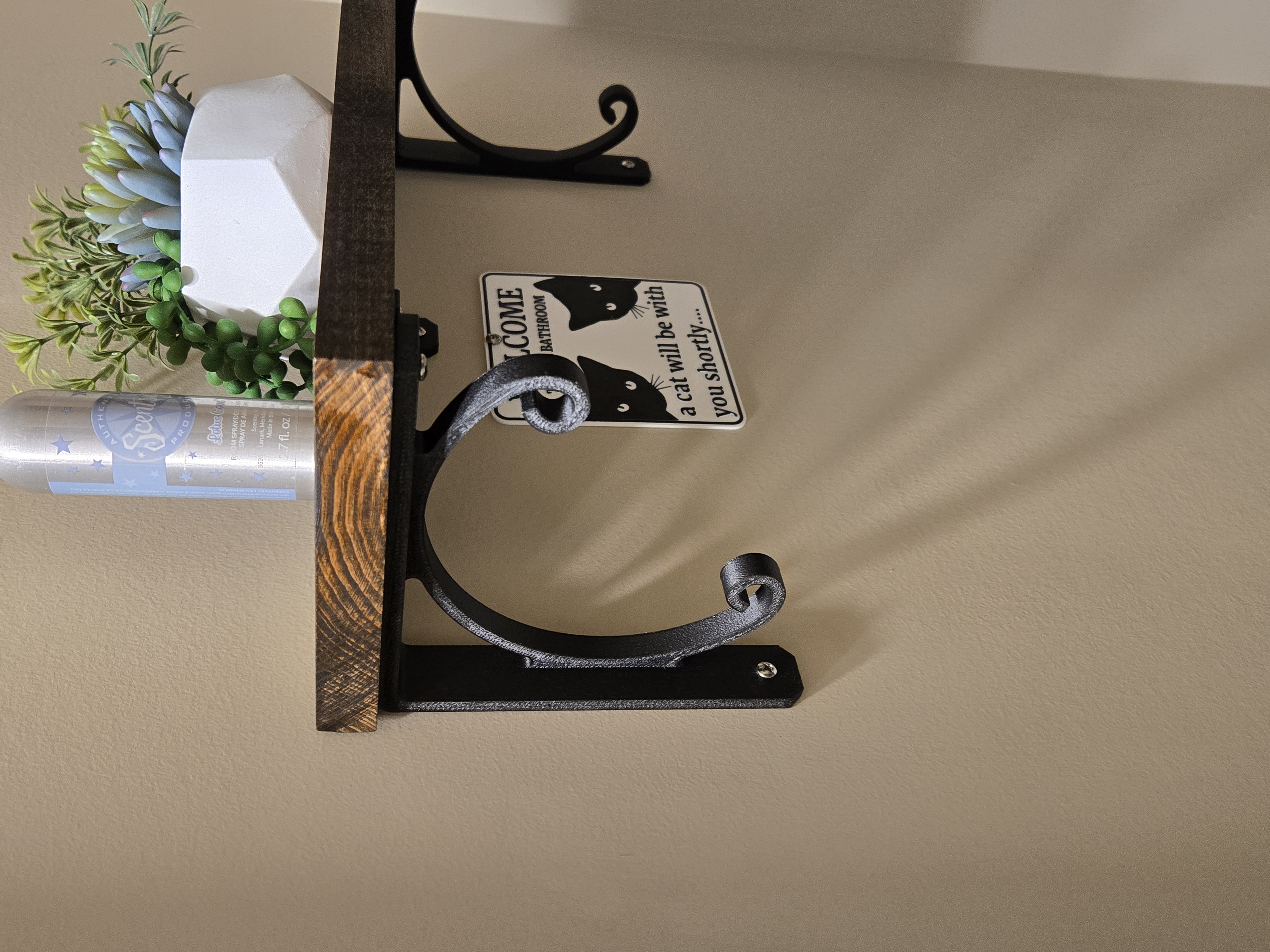 Wrought Iron Look 6 Inch Shelf Brackets