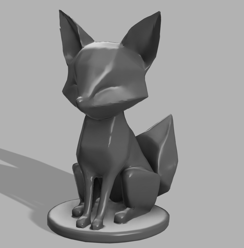 Miniatura 7 do modelo 3D Mini Sitting Fox – Cute 3D