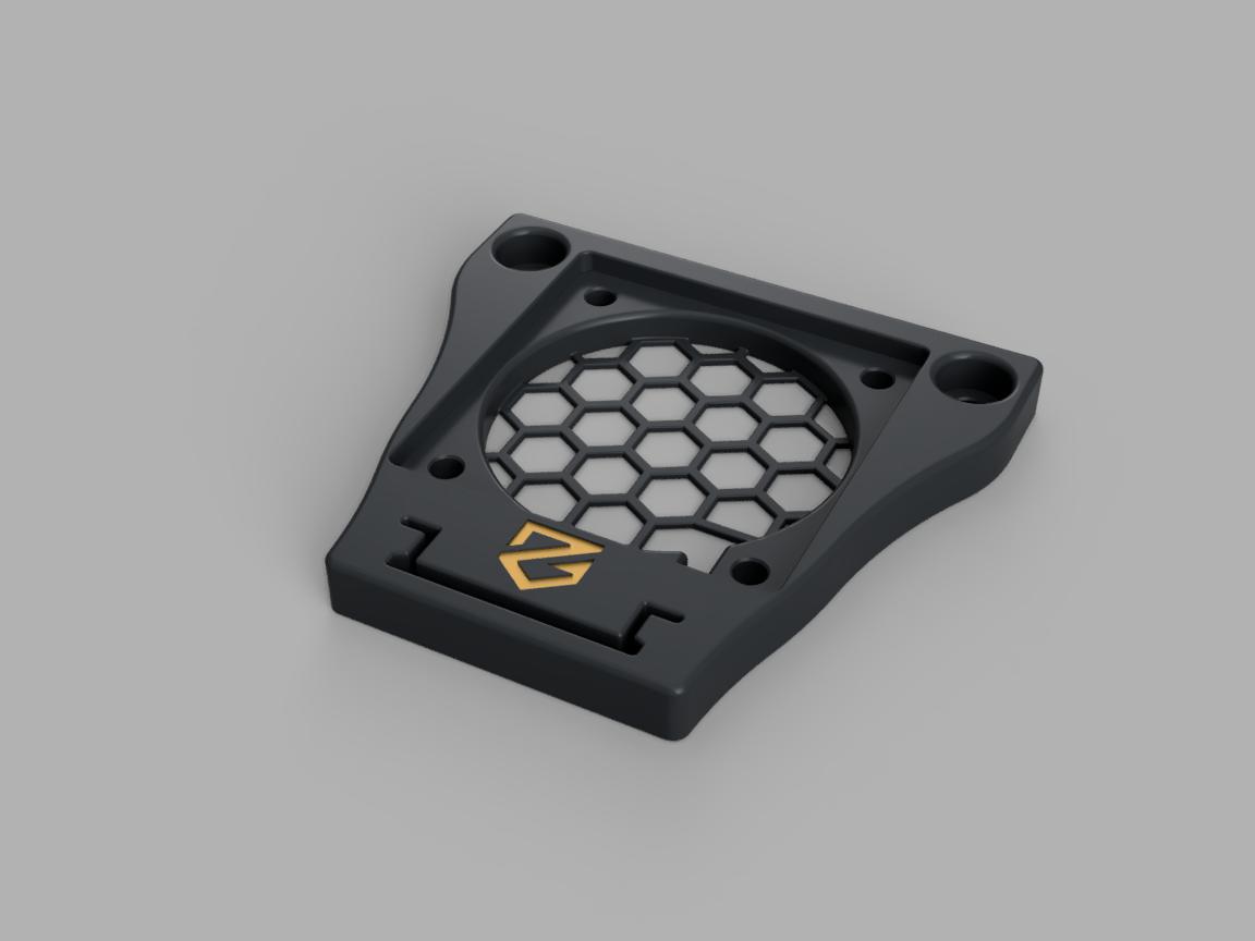 Mercury One.1 DIN Rail Drop Bracket 50mm 5020 Fan Mount for Aluminium Alloy Profile 3D model