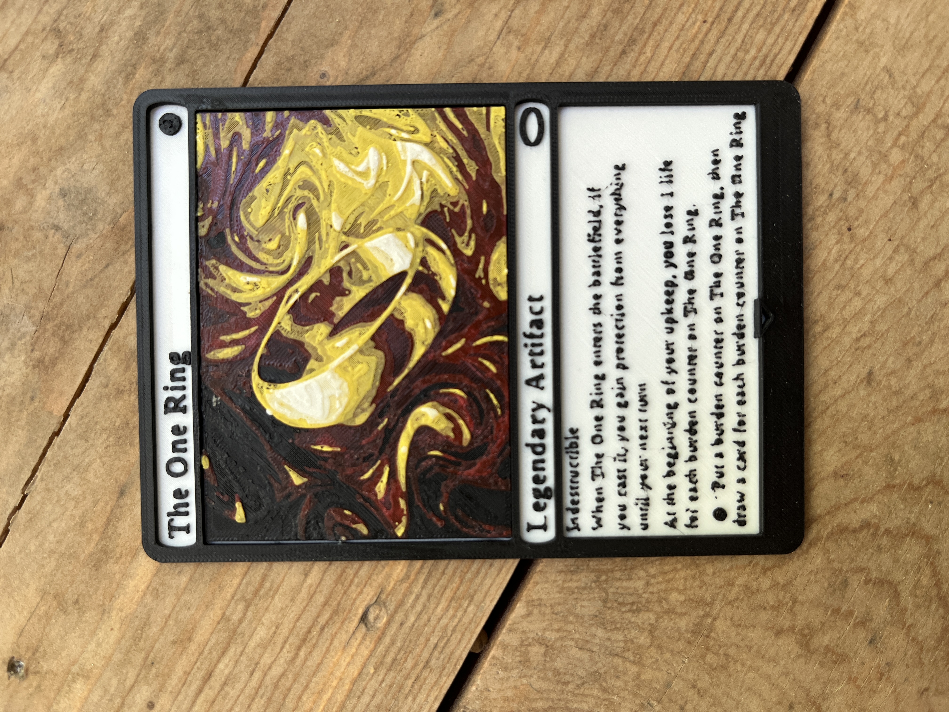 The One Ring 3D Printable Magic the Gathering Card (No AMS)