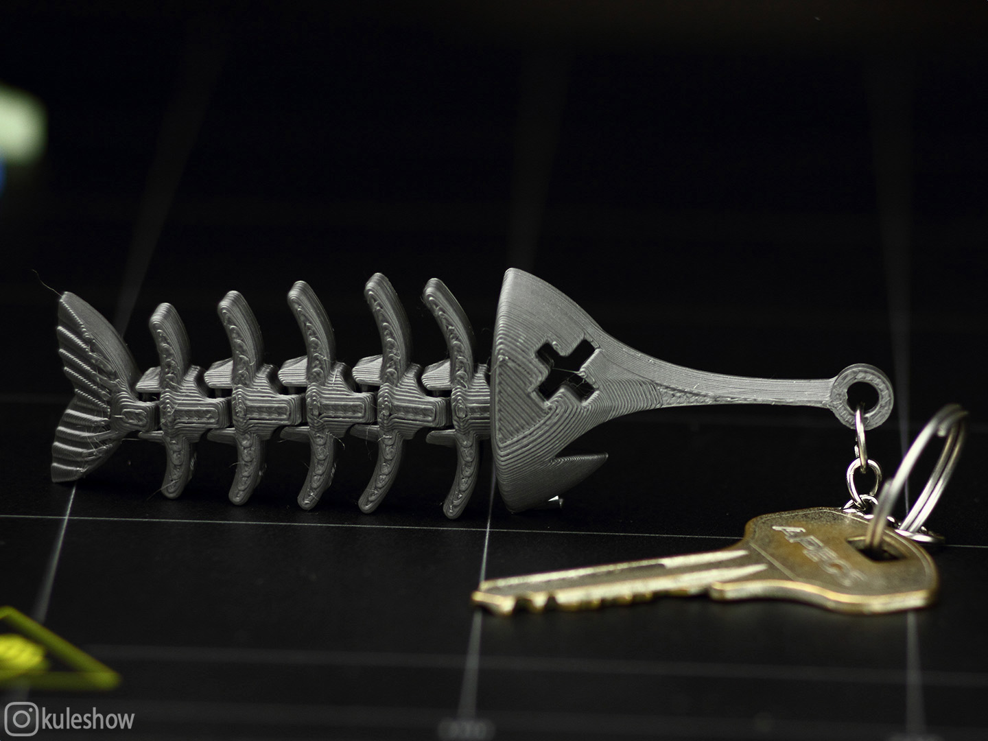 Flexi Swordfish Bone Keychain