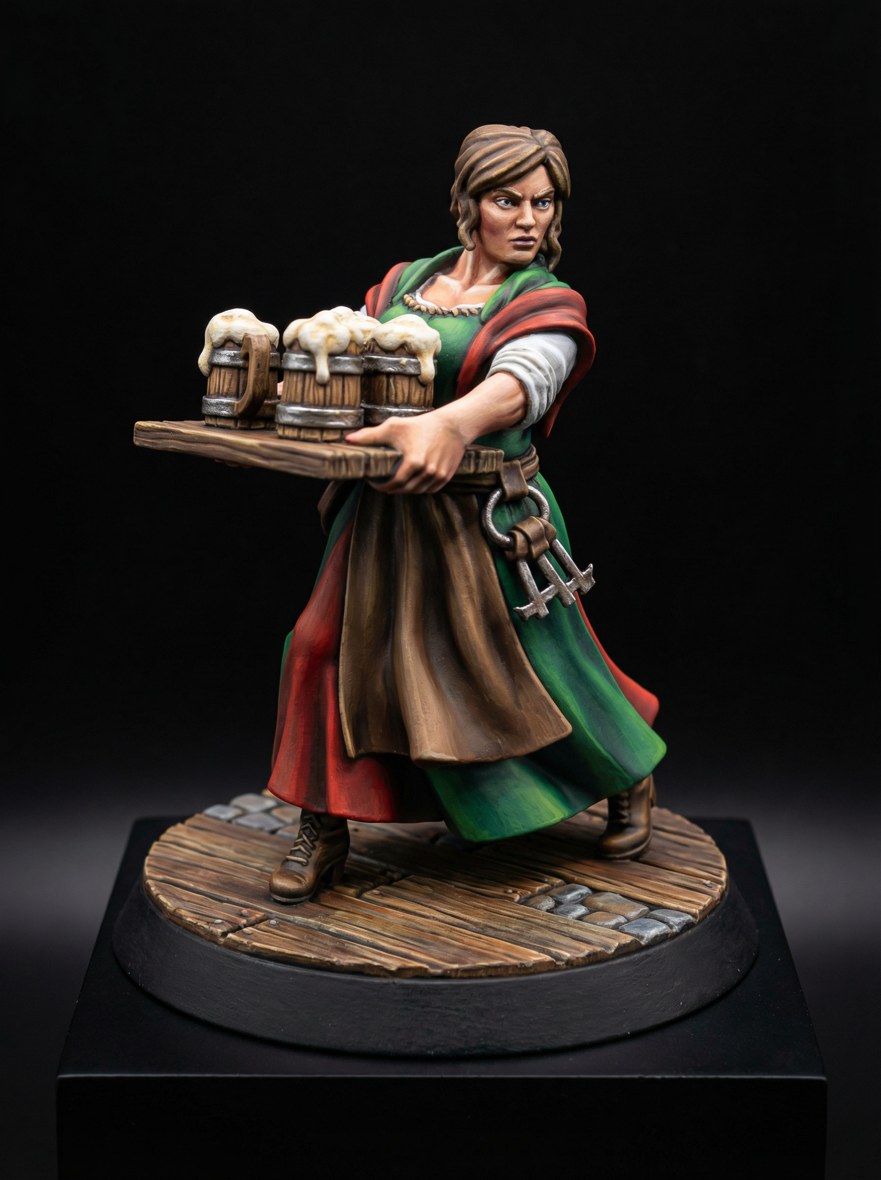 FREE NPC Tavern Maid Fantasy Miniatures 32mm STL for TTRPG