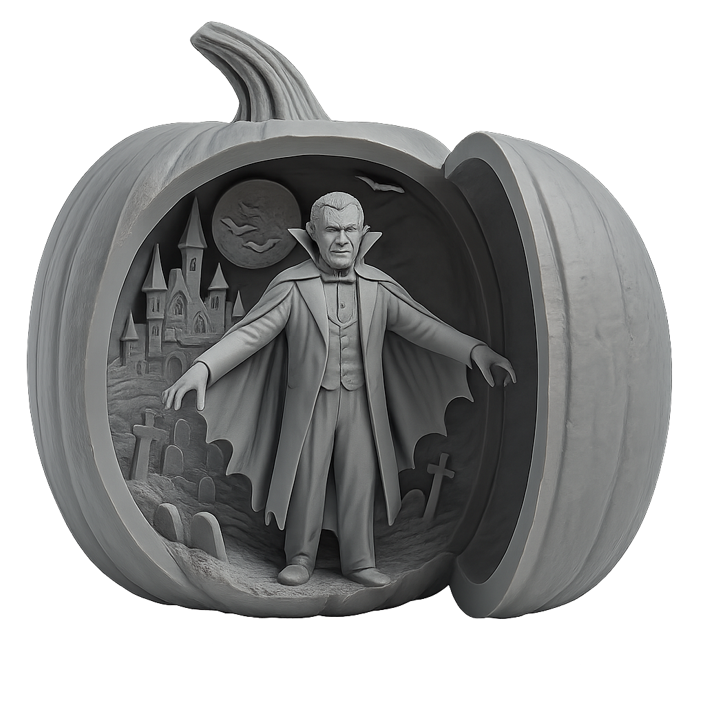 Dracula Pumpkin Scene