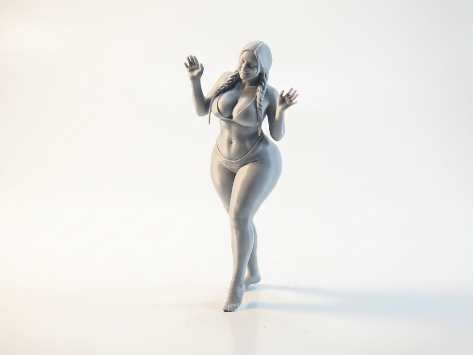 Curvy Woman Bikini Figurine Female Figure 3D Printable