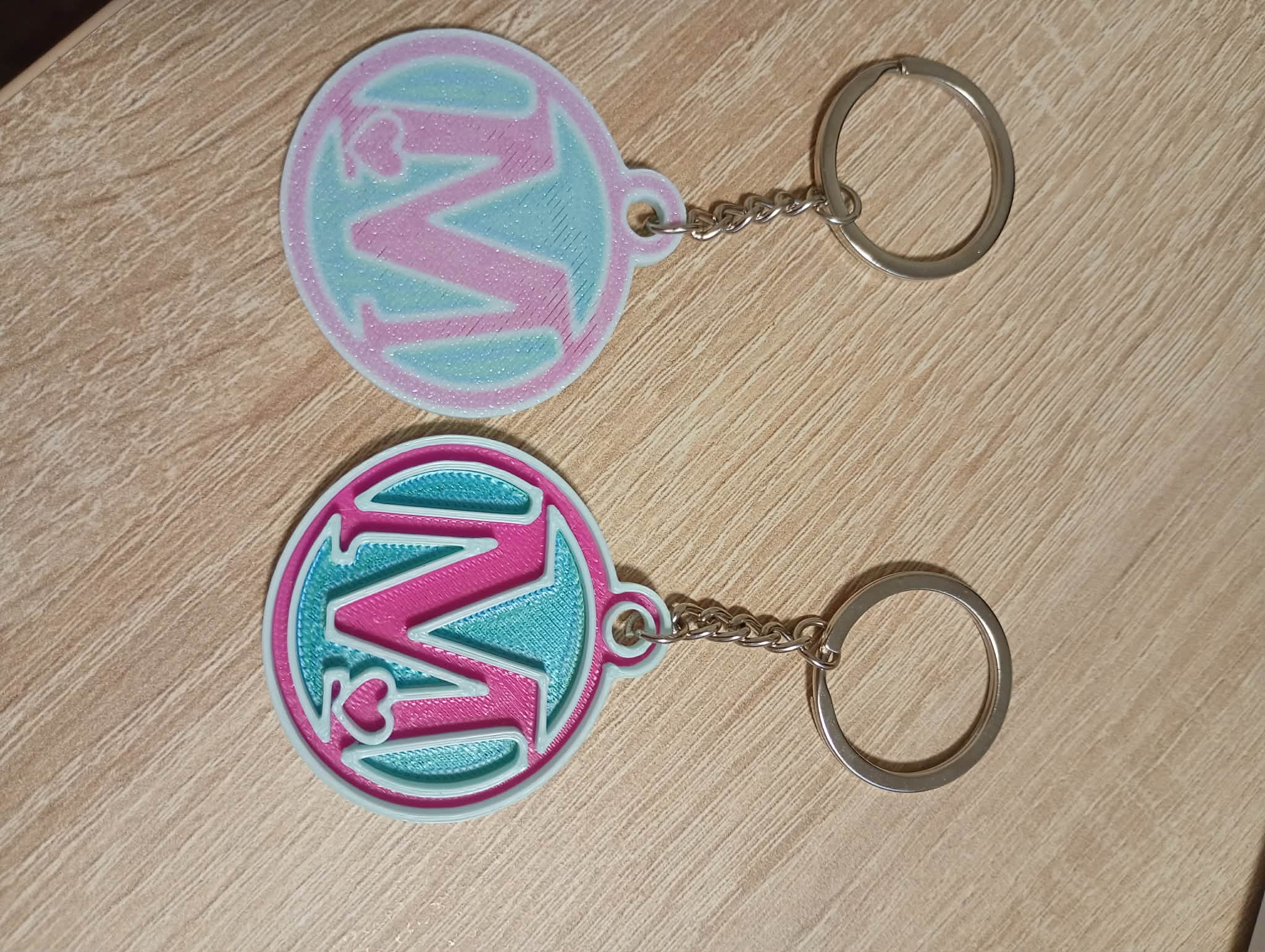 Miniatura 2 do modelo 3D Letter M keychain