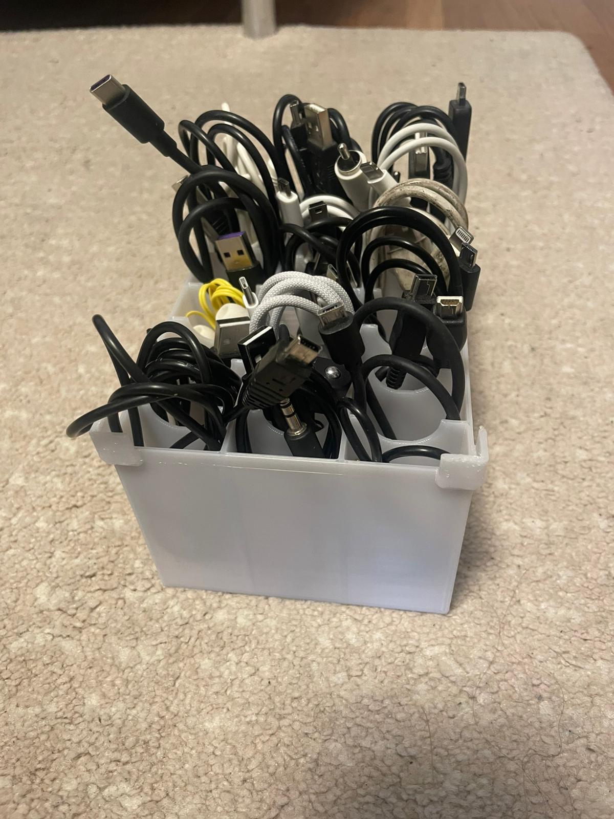 Miniatura 3 do modelo 3D Modular StackBox: Cable & Adapter Organizer System (Stackable)