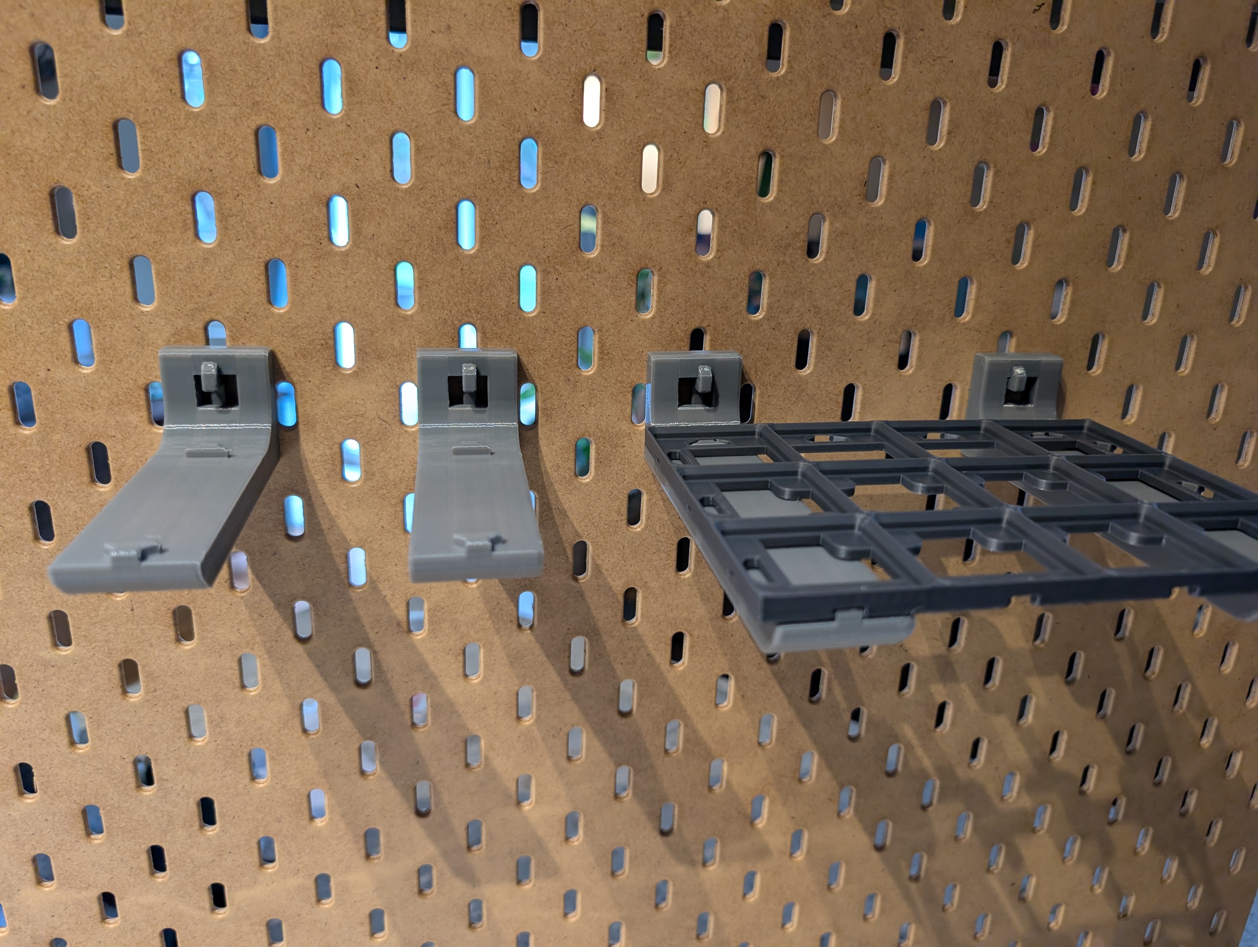 Gridfinity Refined IKEA Skådis mount - 3 and 4 units deep