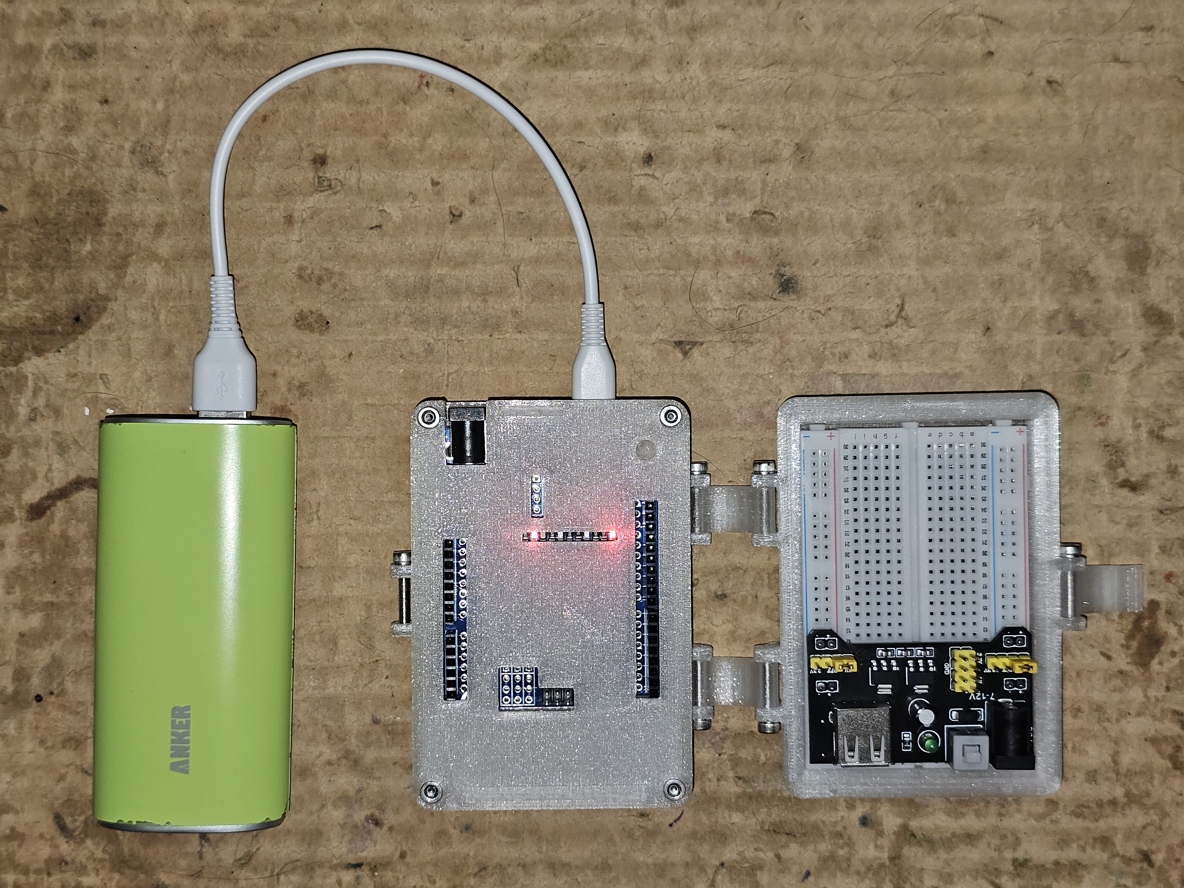 Arduino Uno R3 USB-C Case/Enclosure with Breadboard